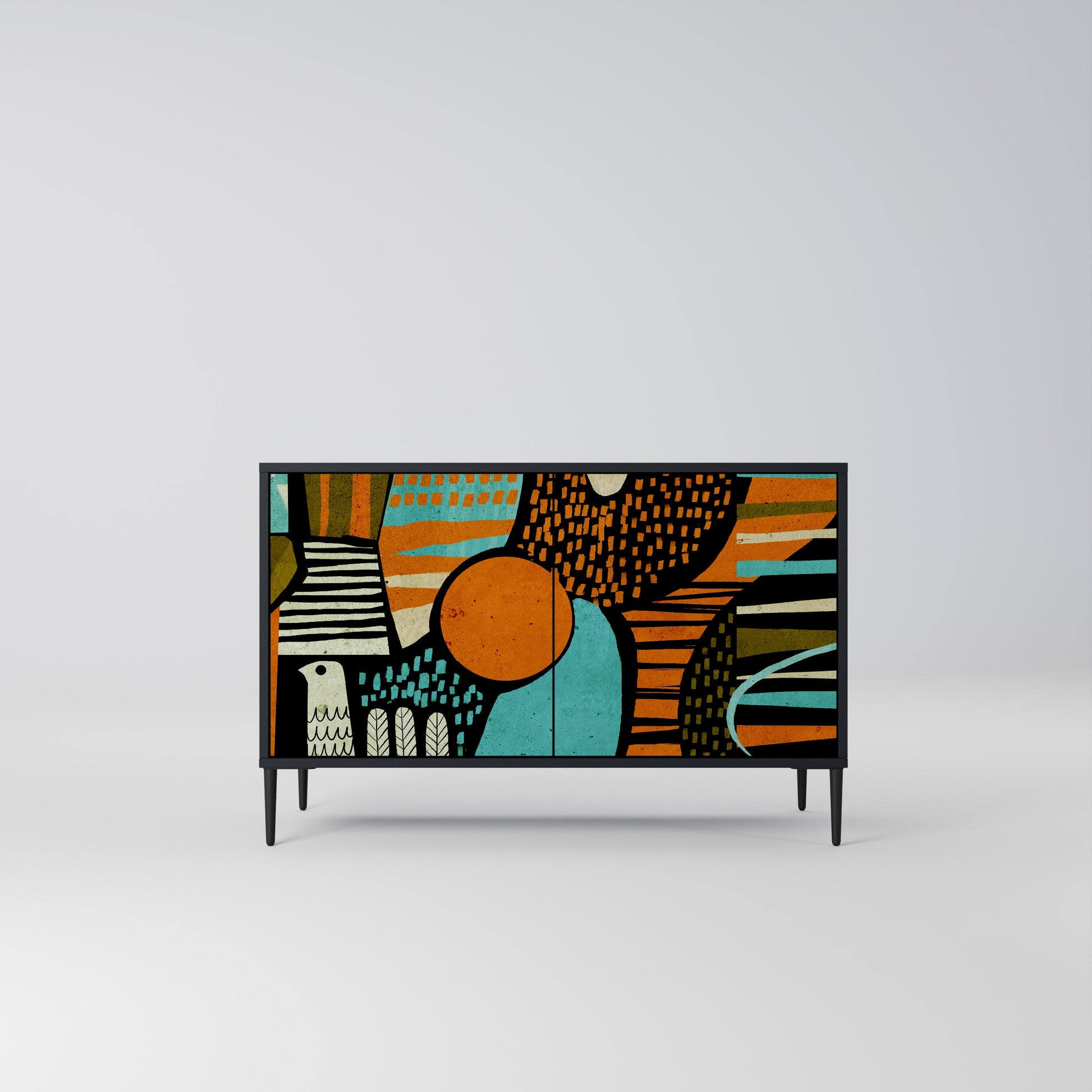 Buffet 2 portes GEODE GLIMMER finition noire