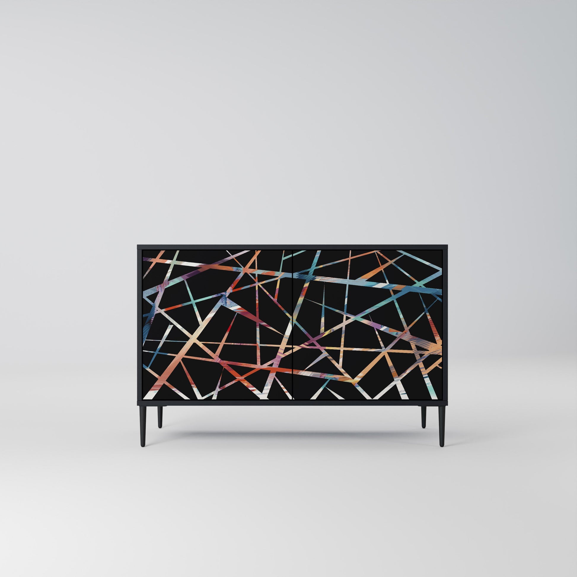 Buffet 2 portes POLYGON VERVE finition noire