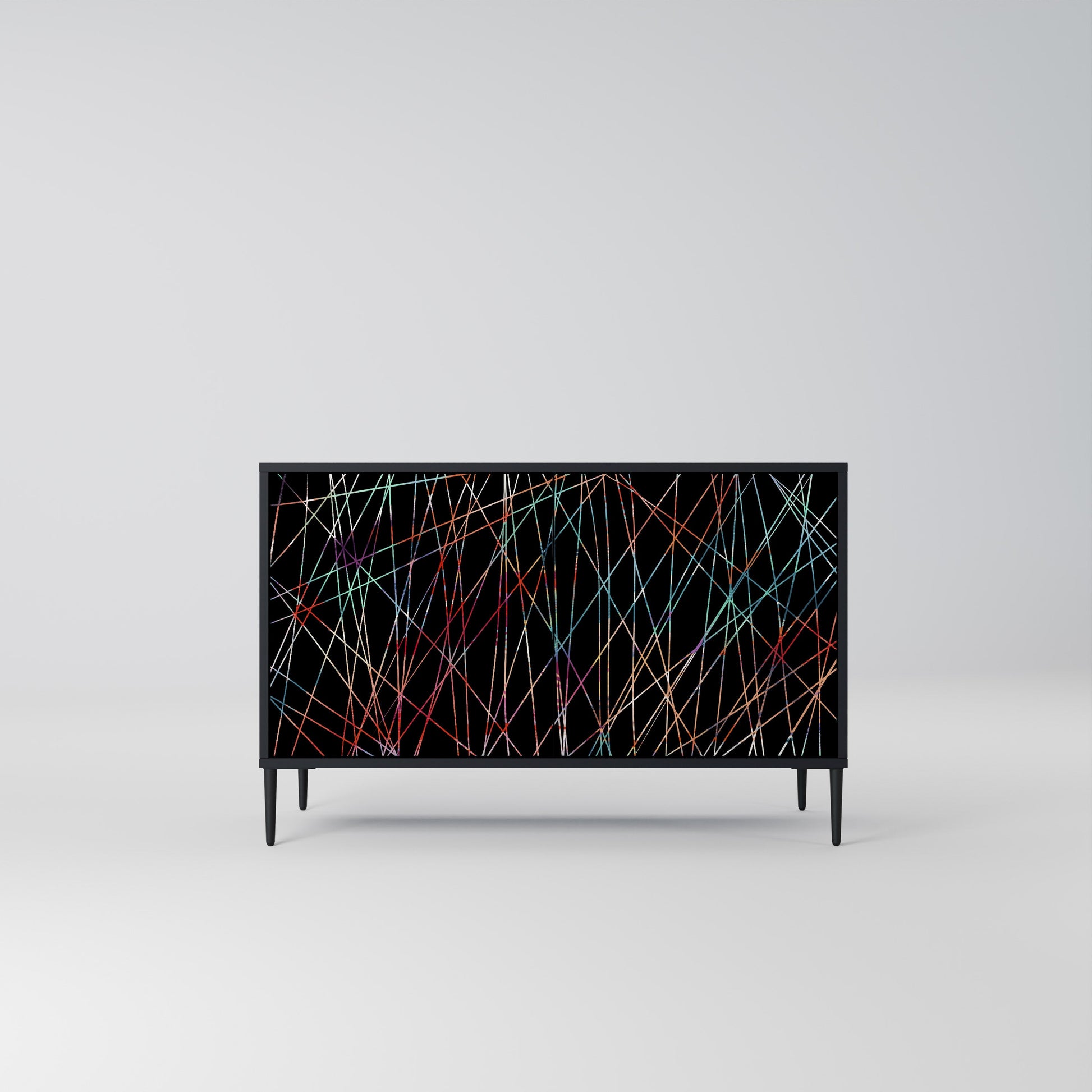 Buffet 2 portes LUMINOUS SNARE finition noire