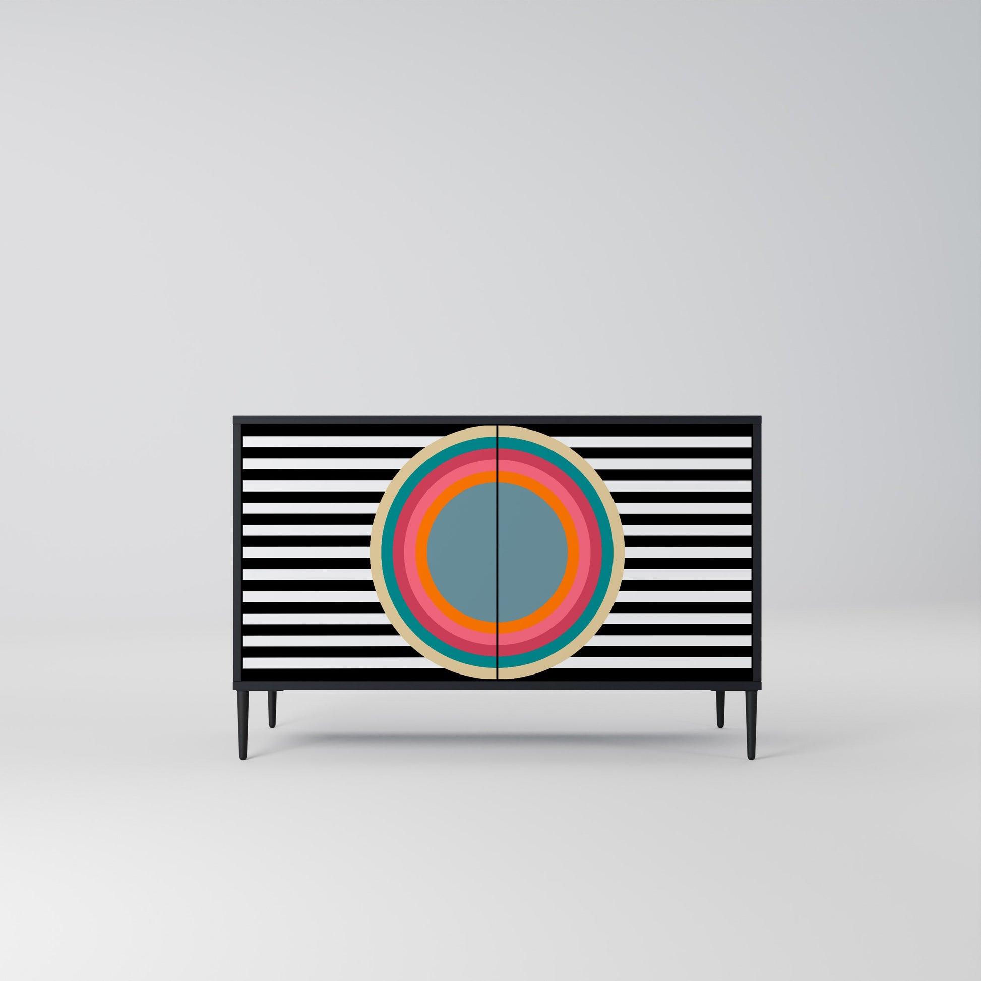 Buffet 2 portes SPECTRA SHOWCASE en finition noire