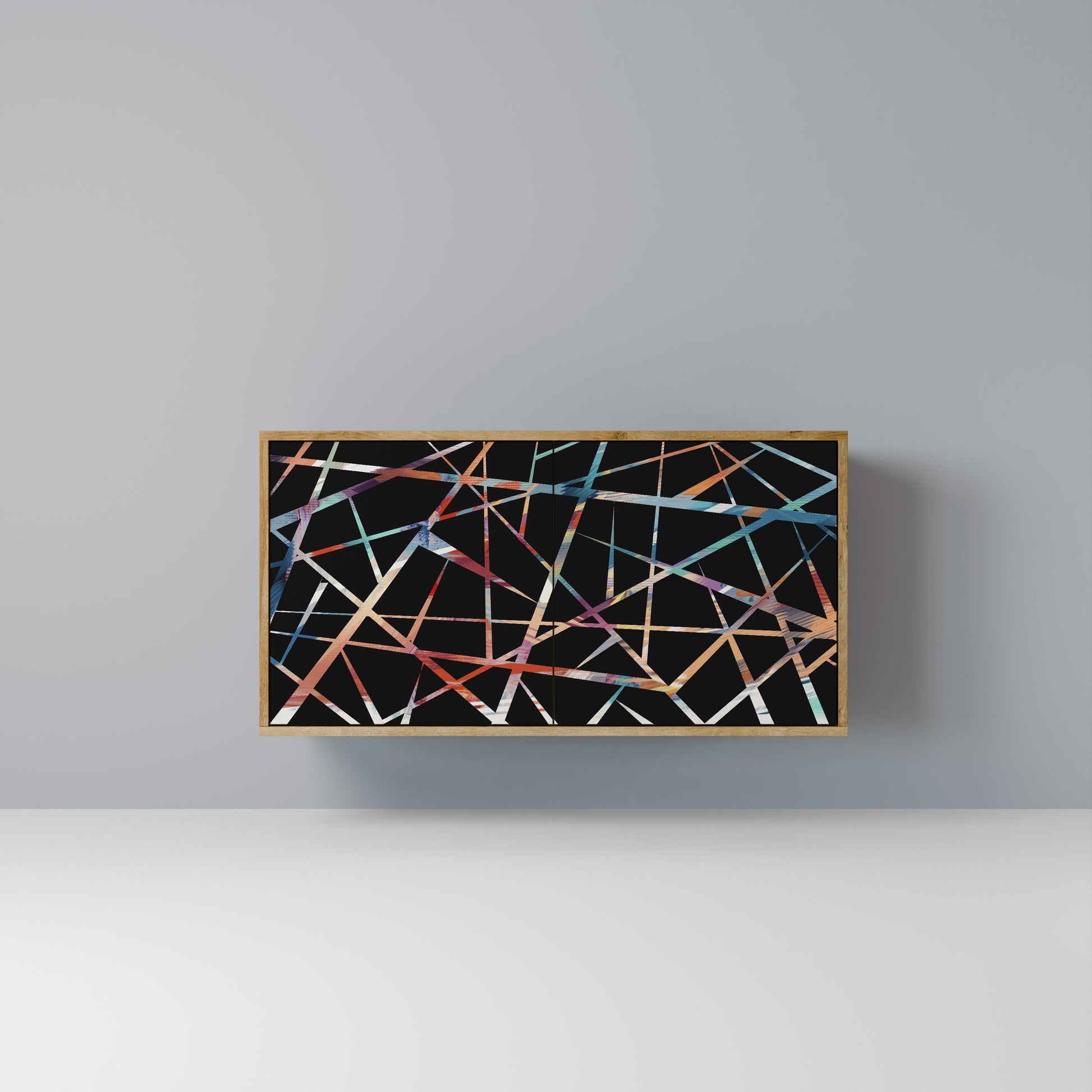 Buffet 2 portes POLYGON VERVE effet chêne
