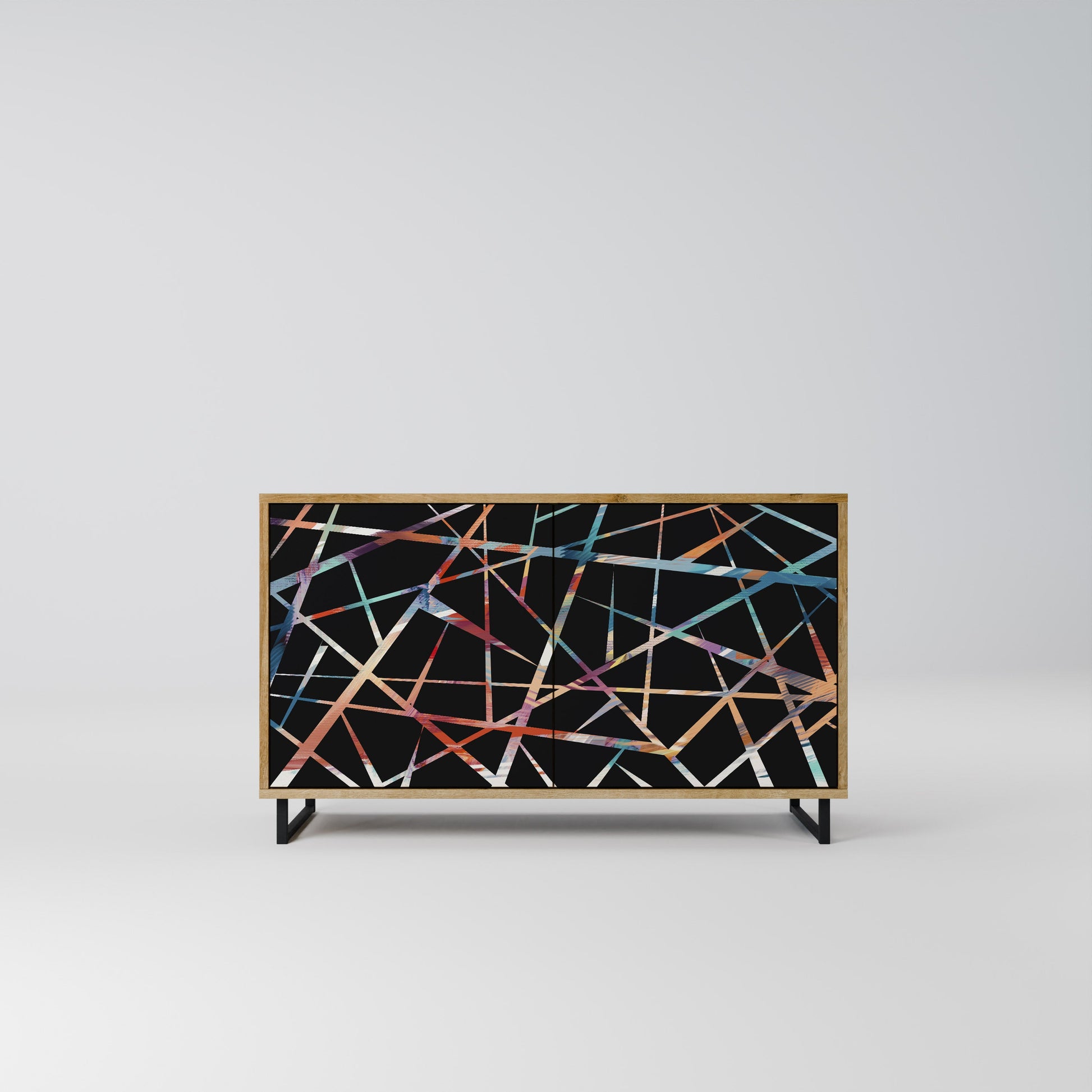 Buffet 2 portes POLYGON VERVE effet chêne