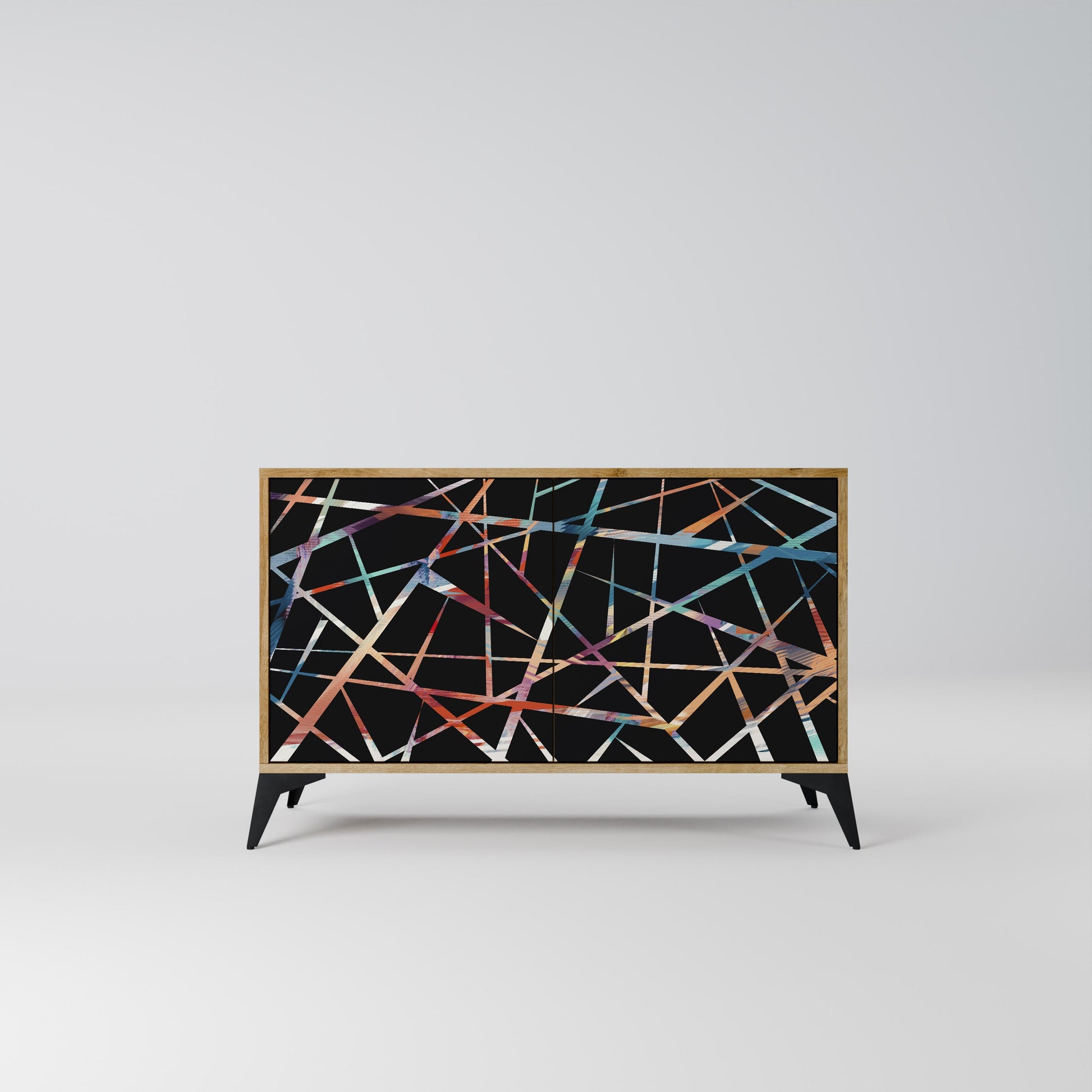 Buffet 2 portes POLYGON VERVE effet chêne