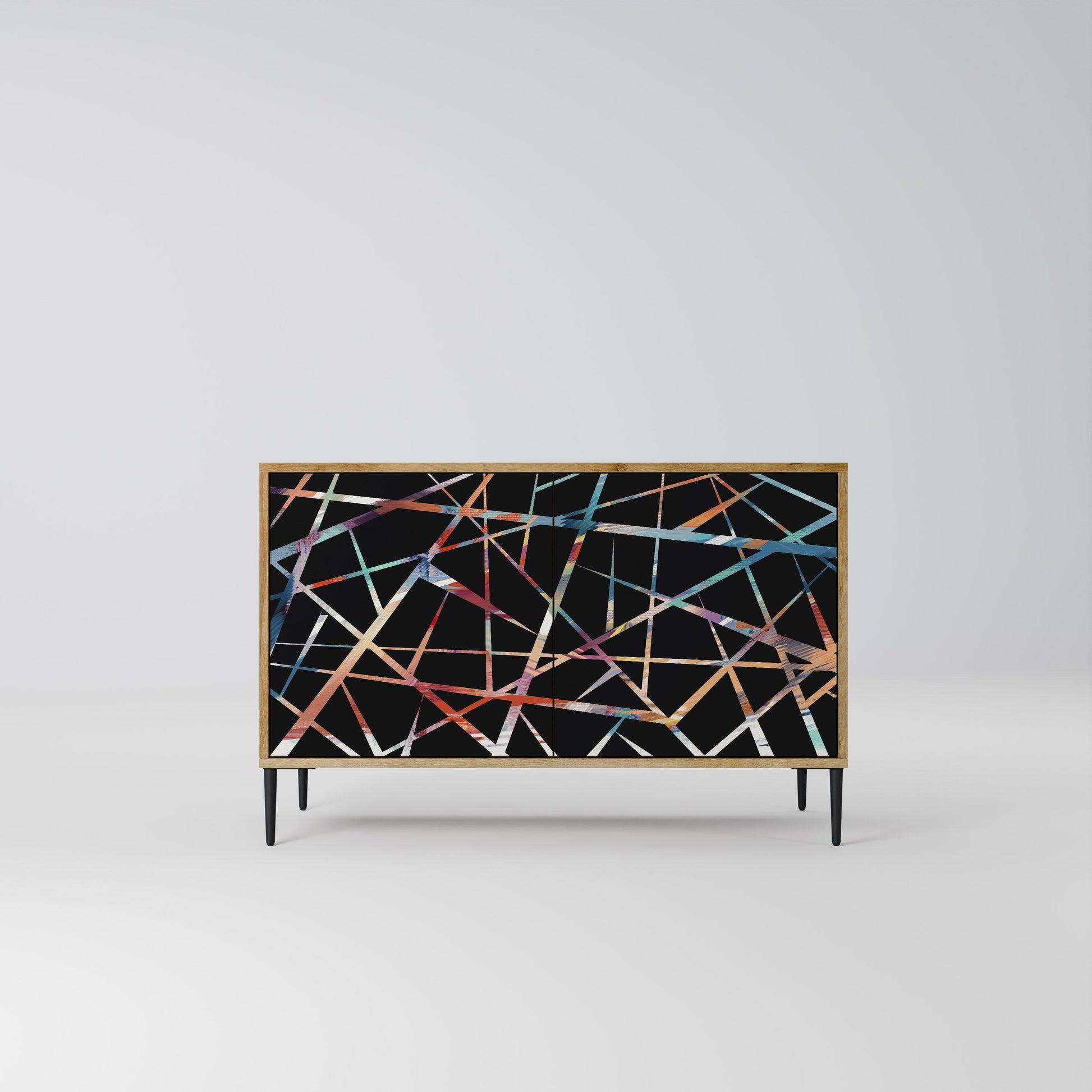 Buffet 2 portes POLYGON VERVE effet chêne