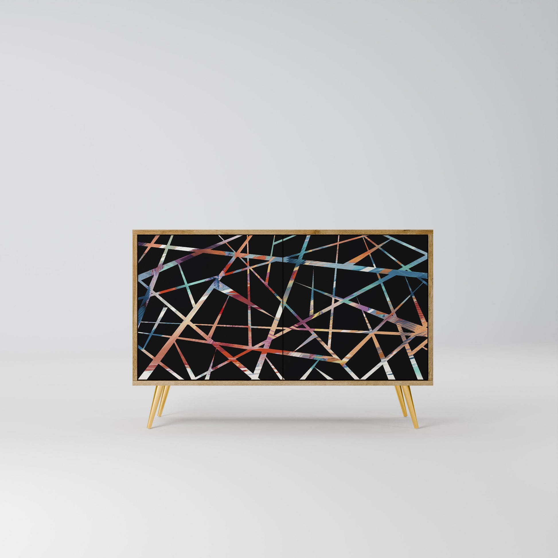 Buffet 2 portes POLYGON VERVE effet chêne