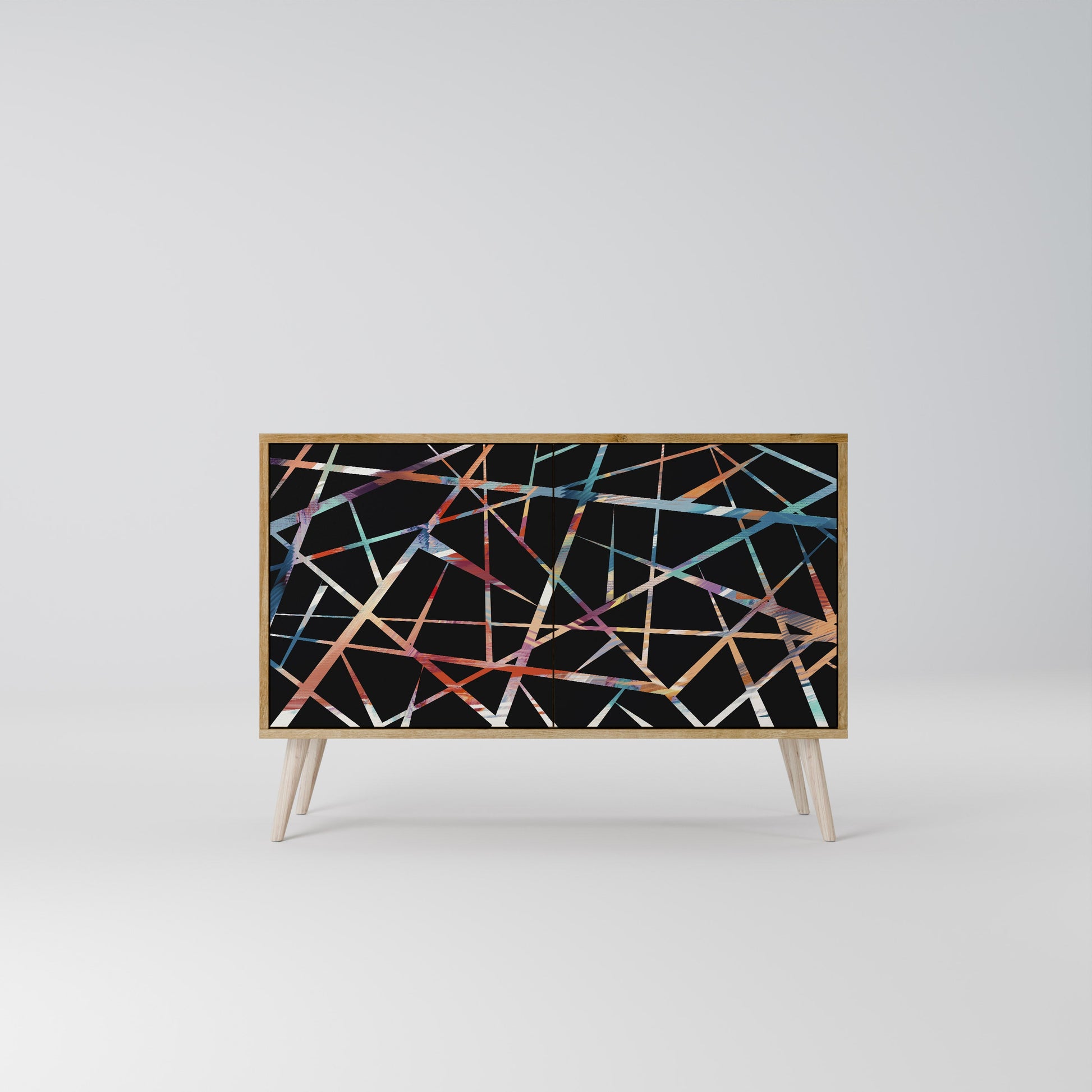 Buffet 2 portes POLYGON VERVE effet chêne