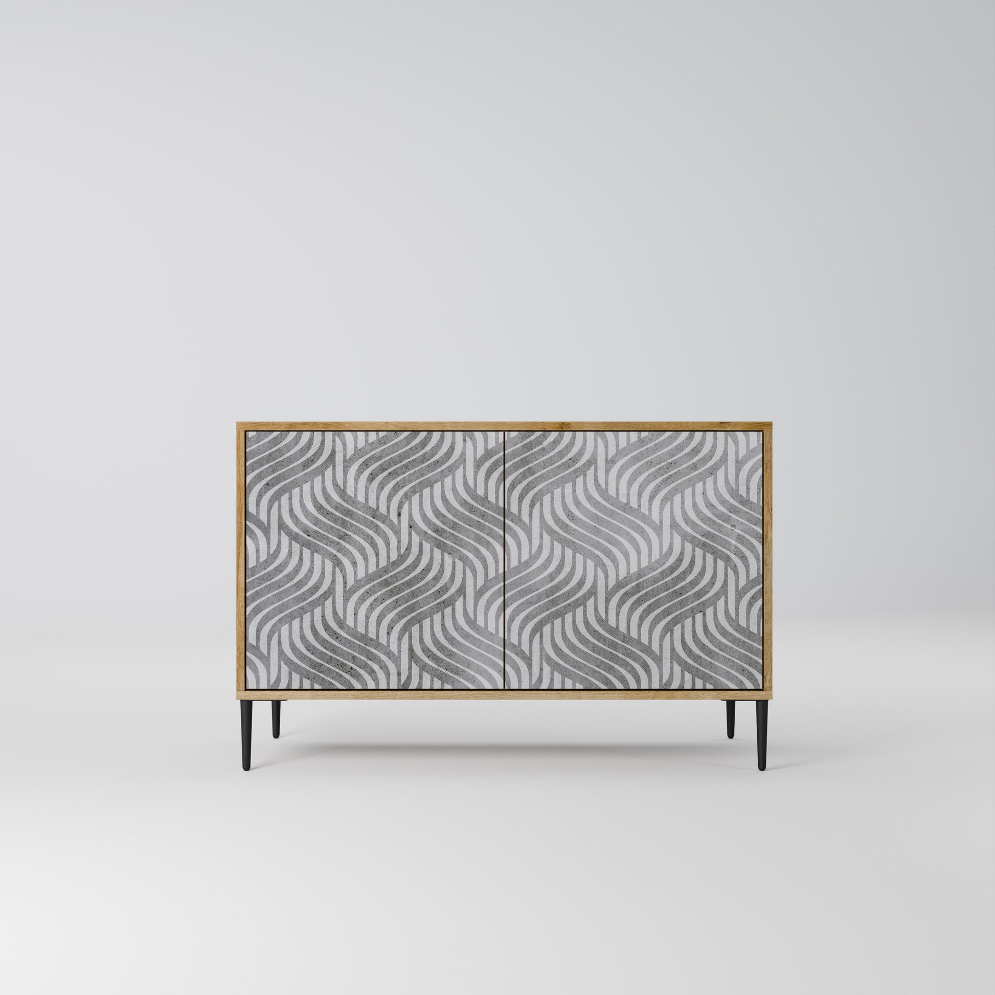 Buffet 2 portes effet chêne Concrete Movement