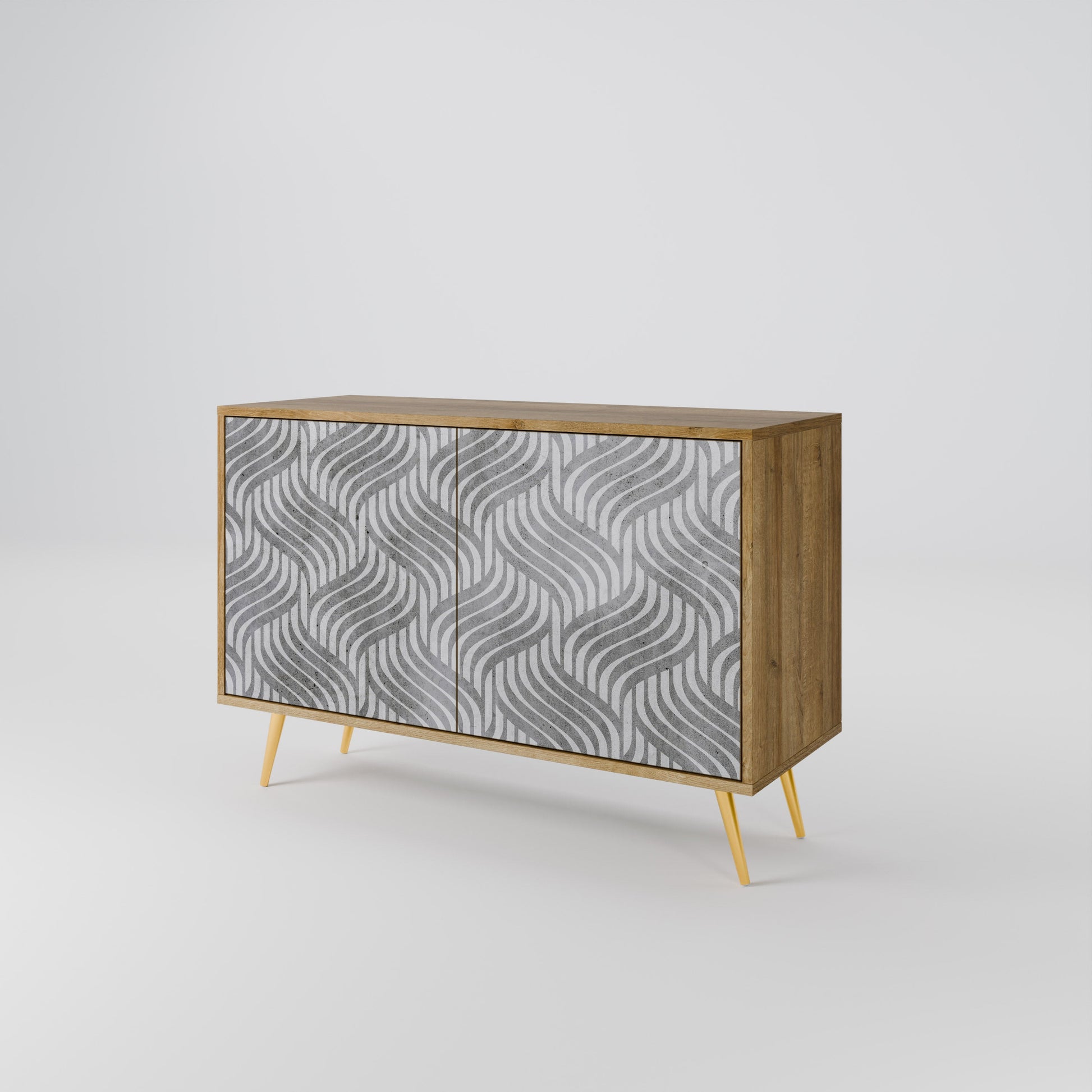 Buffet 2 portes effet chêne Concrete Movement