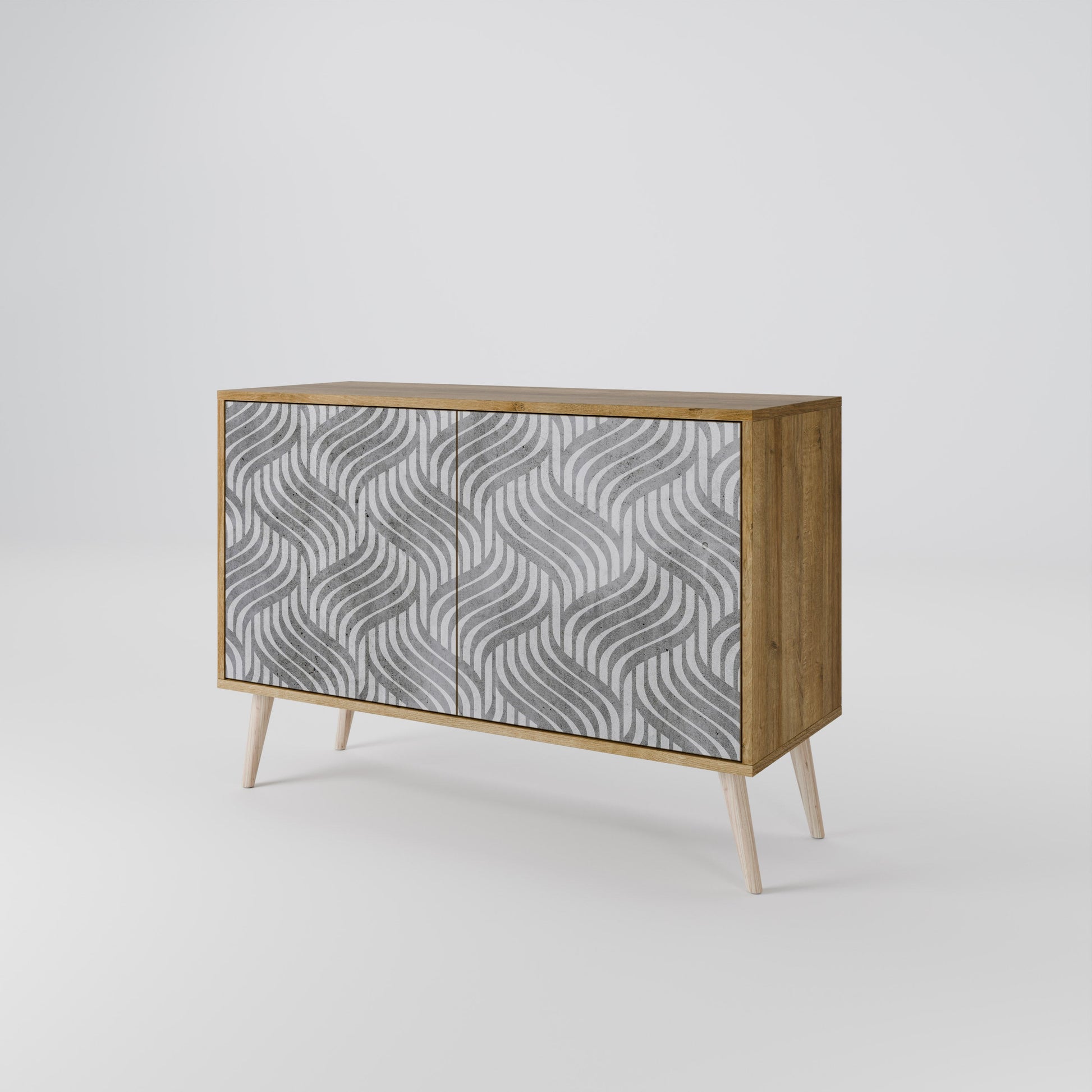Buffet 2 portes effet chêne Concrete Movement