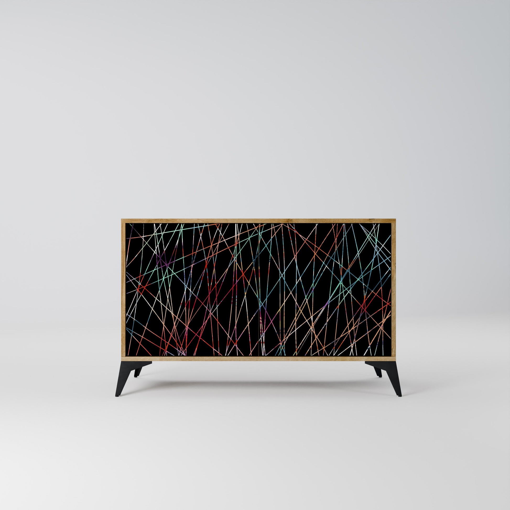 Buffet 2 portes LUMINOUS SNARE effet chêne