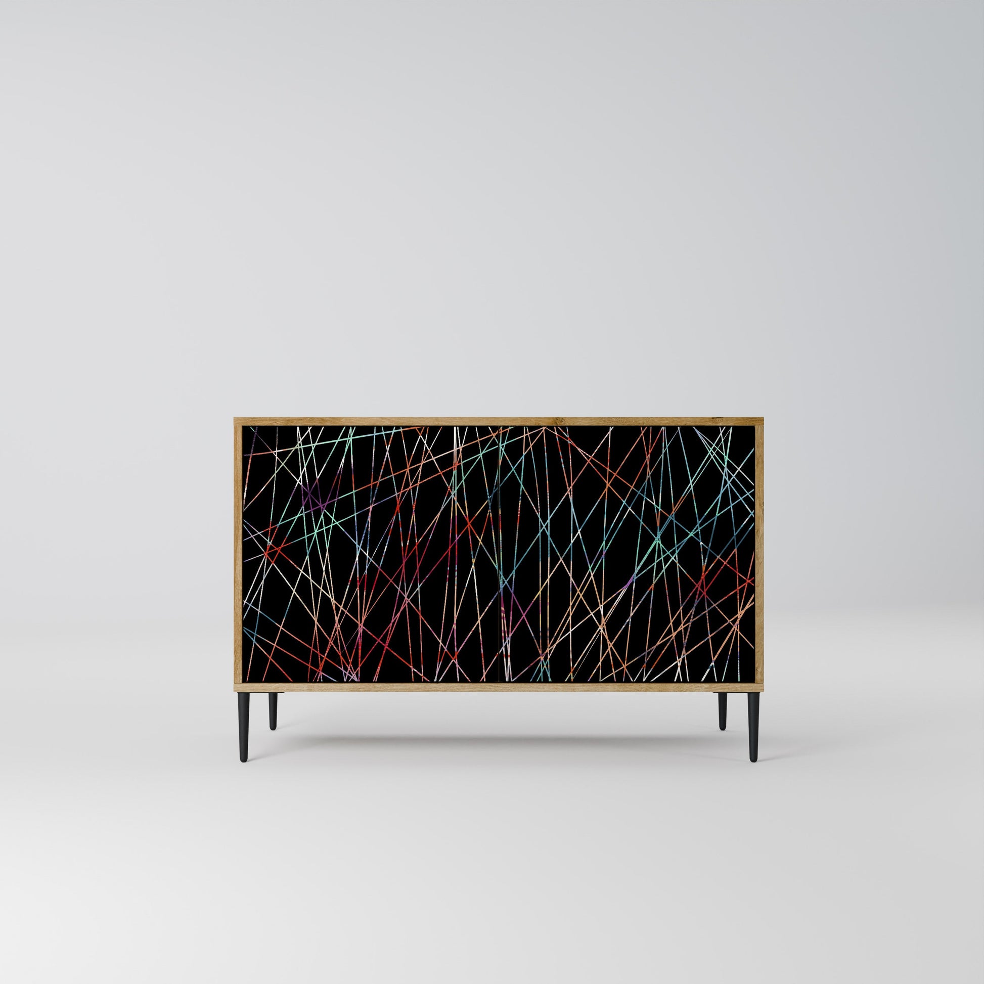 Buffet 2 portes LUMINOUS SNARE effet chêne