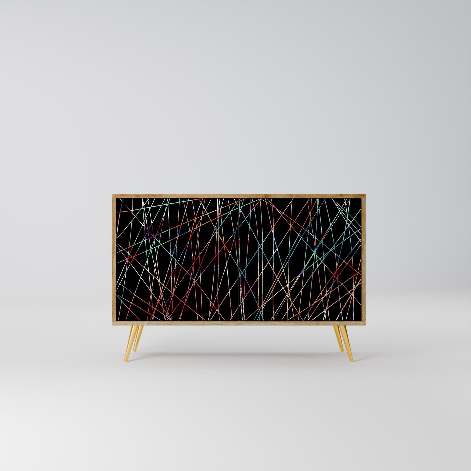 Buffet 2 portes LUMINOUS SNARE effet chêne