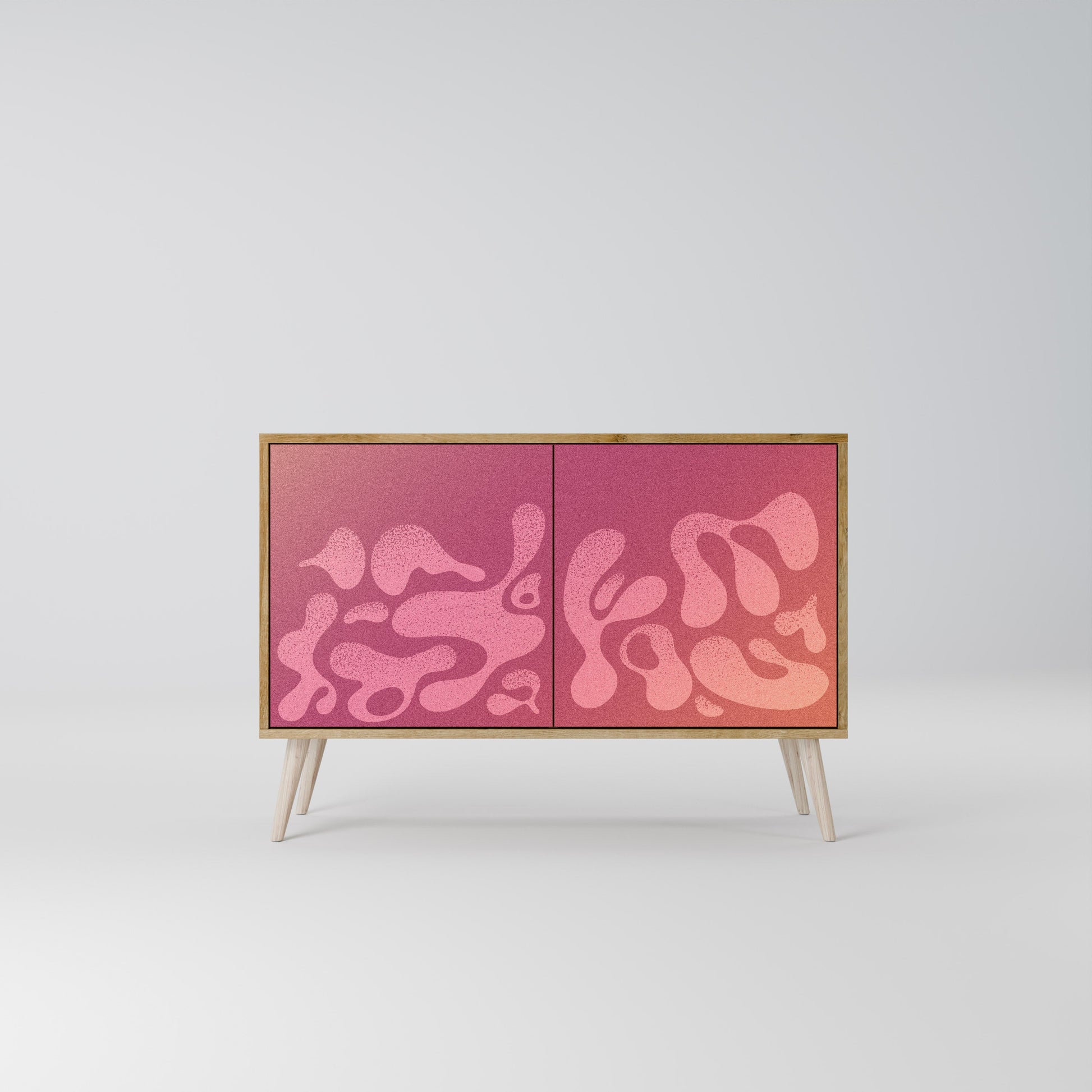 Buffet 2 portes IRREGULAR PINK effet chêne
