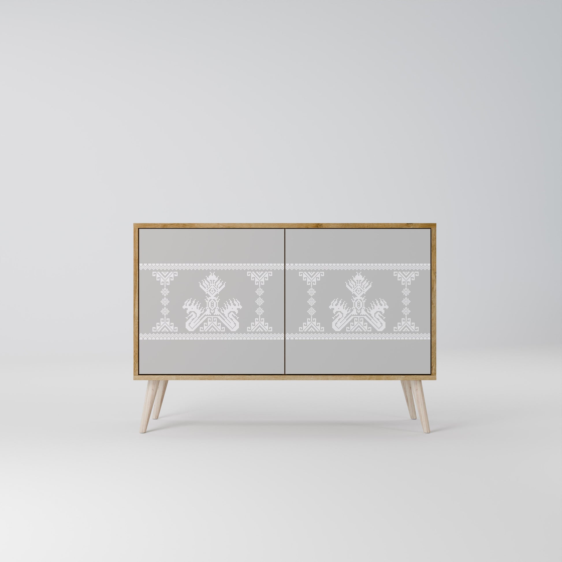 Buffet 2 portes THAI GRAY effet chêne