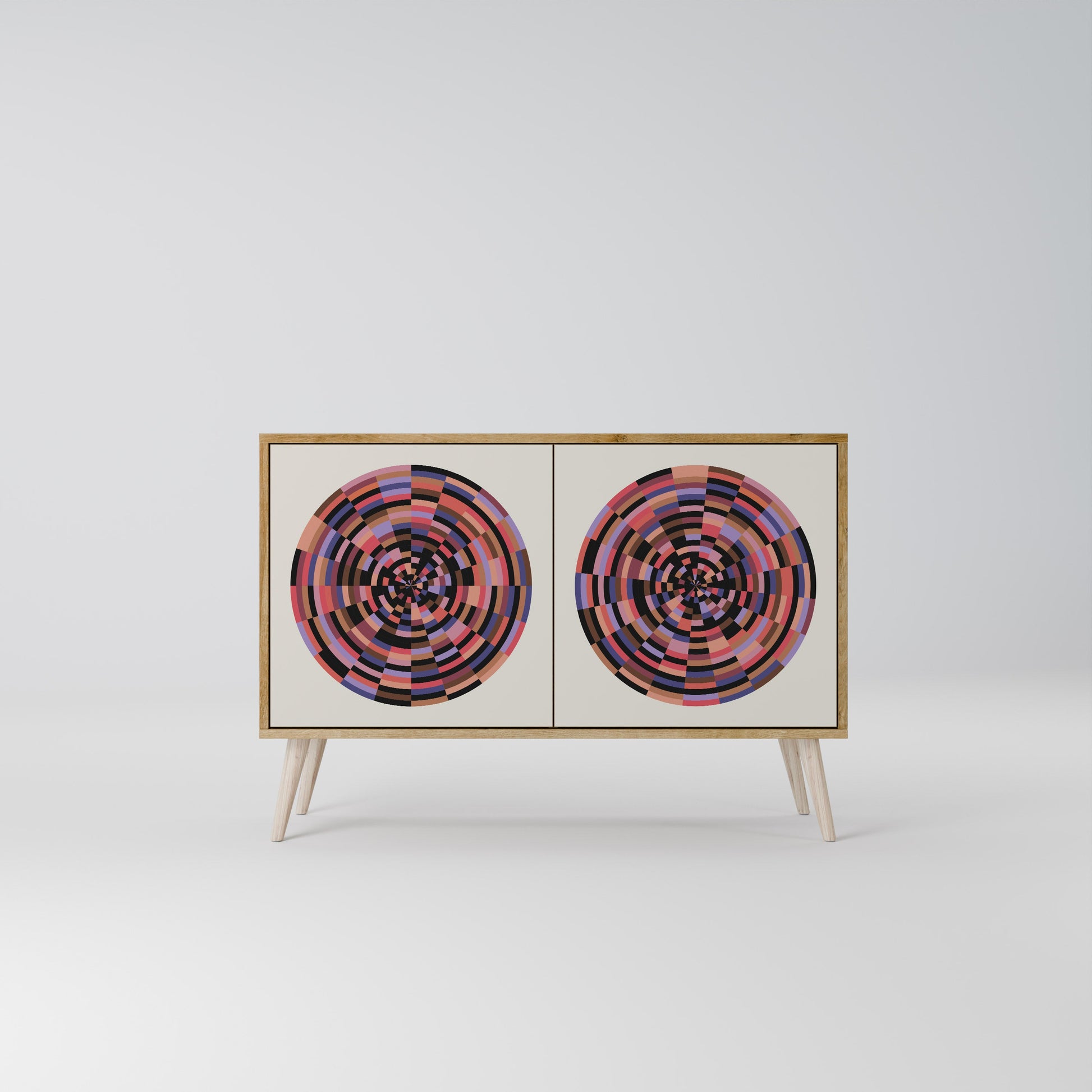 Buffet 2 portes effet chêne BROWN CIRCLES