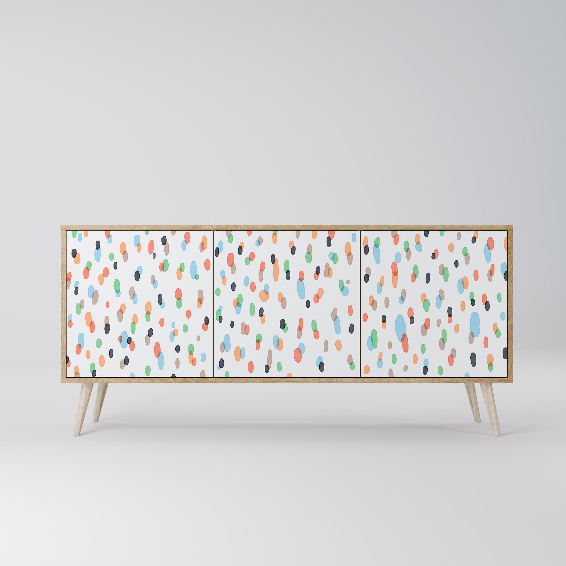 ENERGETIC SPOTS 3-Door Sideboard in Oak Effect
