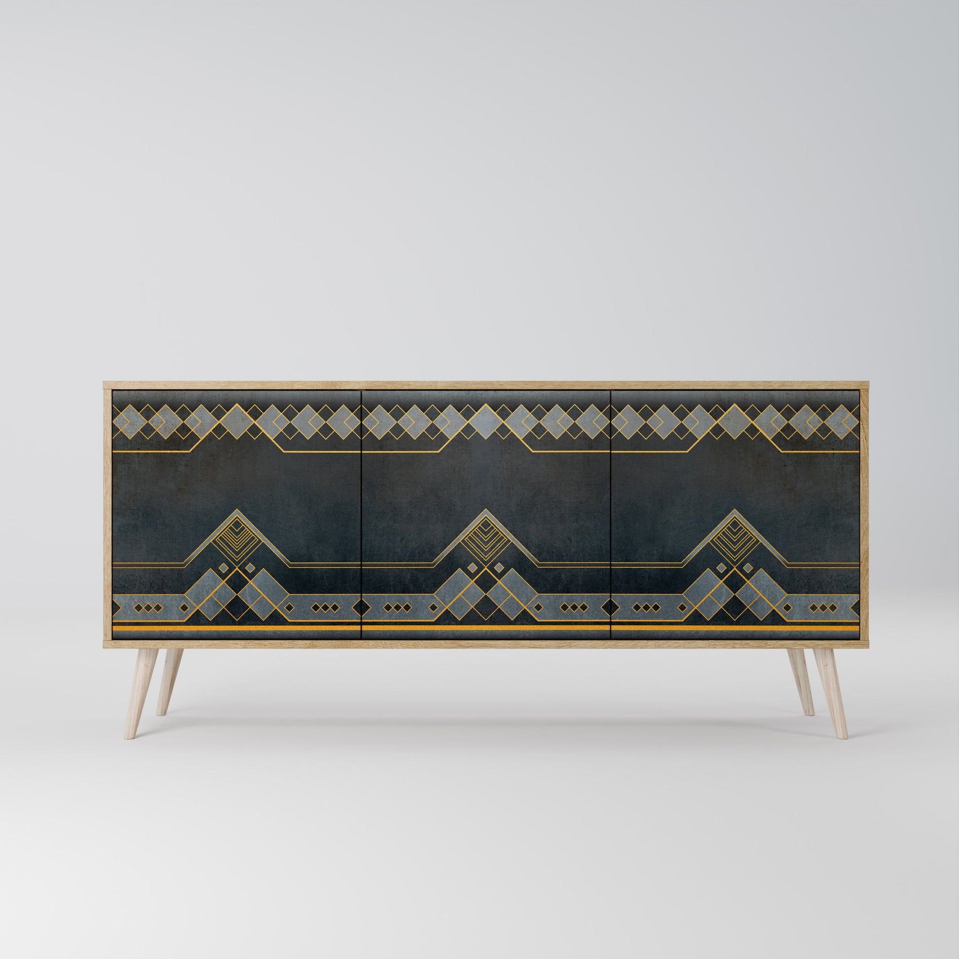 ROYAL ORDINARINESS 3-Door Sideboard in Oak Effect