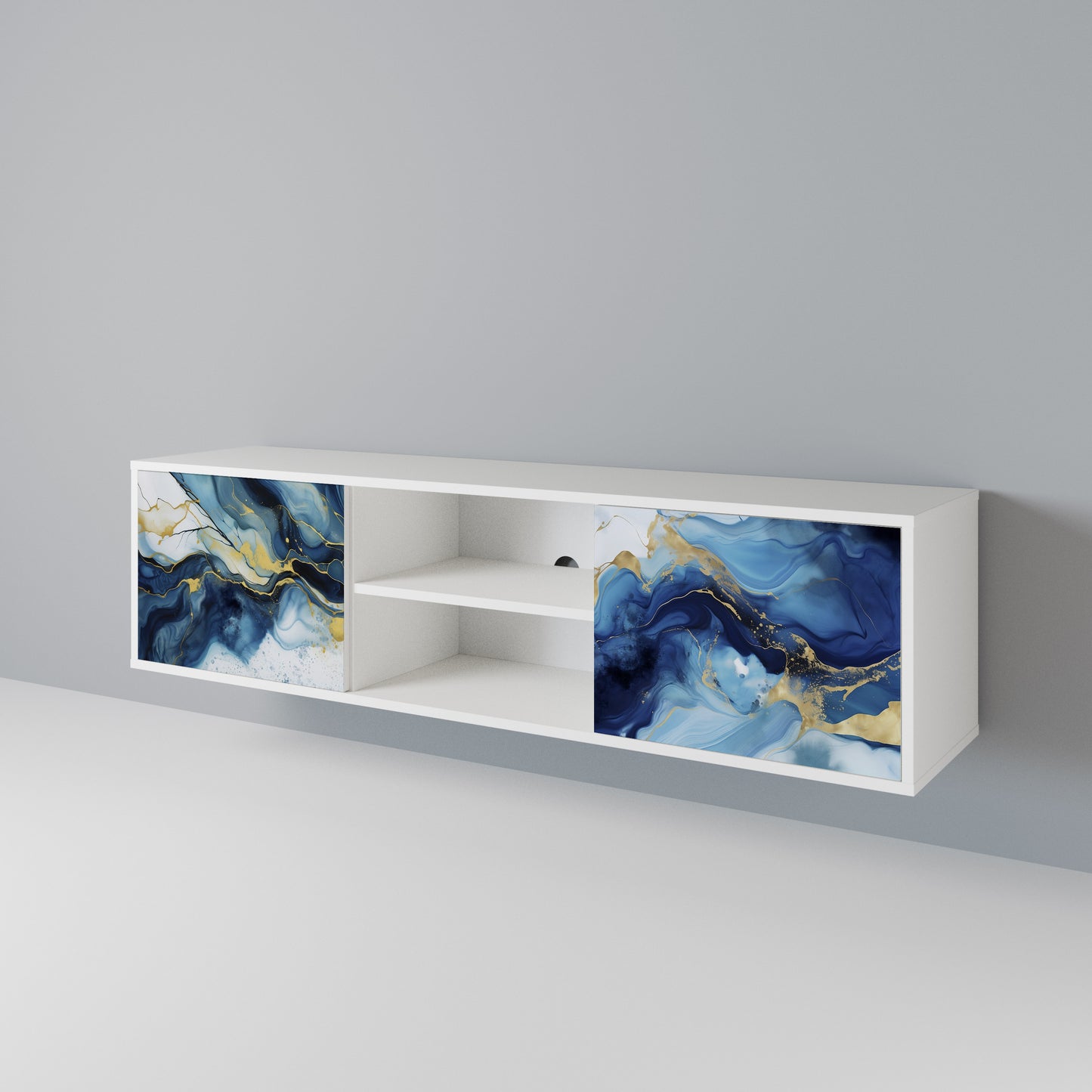 INKY MARBLE 2-Door TV Cabinet