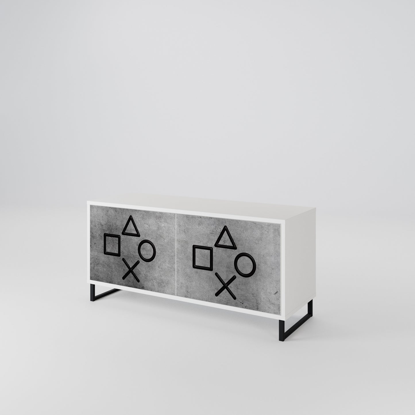 GAMER CHOICE Compact 2-Door TV Cabinet