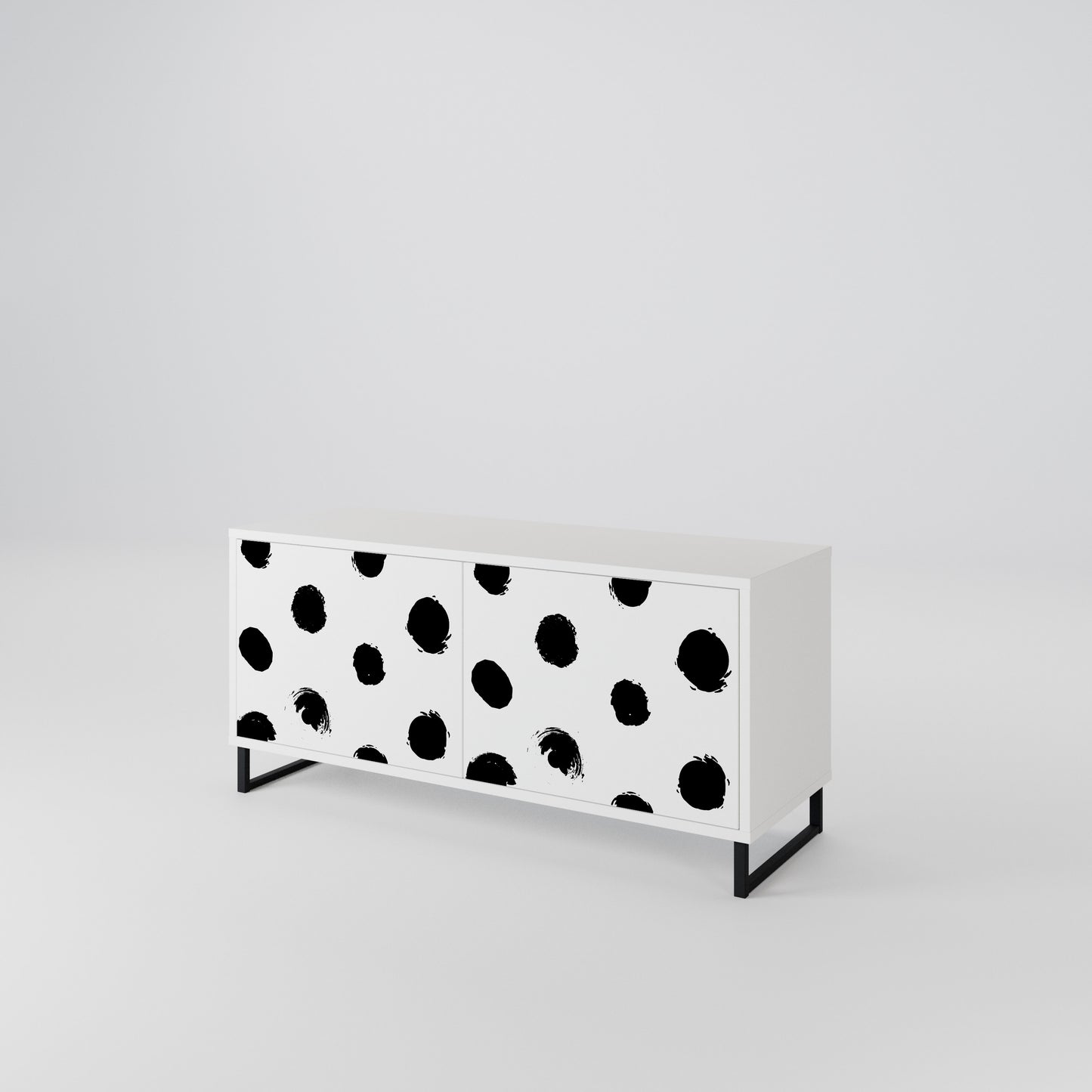 SLIPPING MINUTES Compact 2-Door TV Cabinet