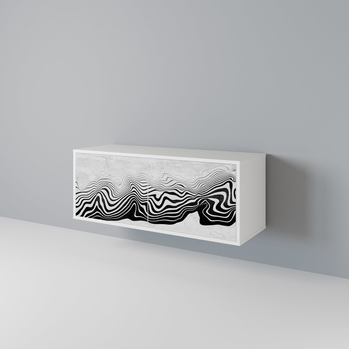 MONOCHROME MIRAGE Compact 2-Door TV Cabinet
