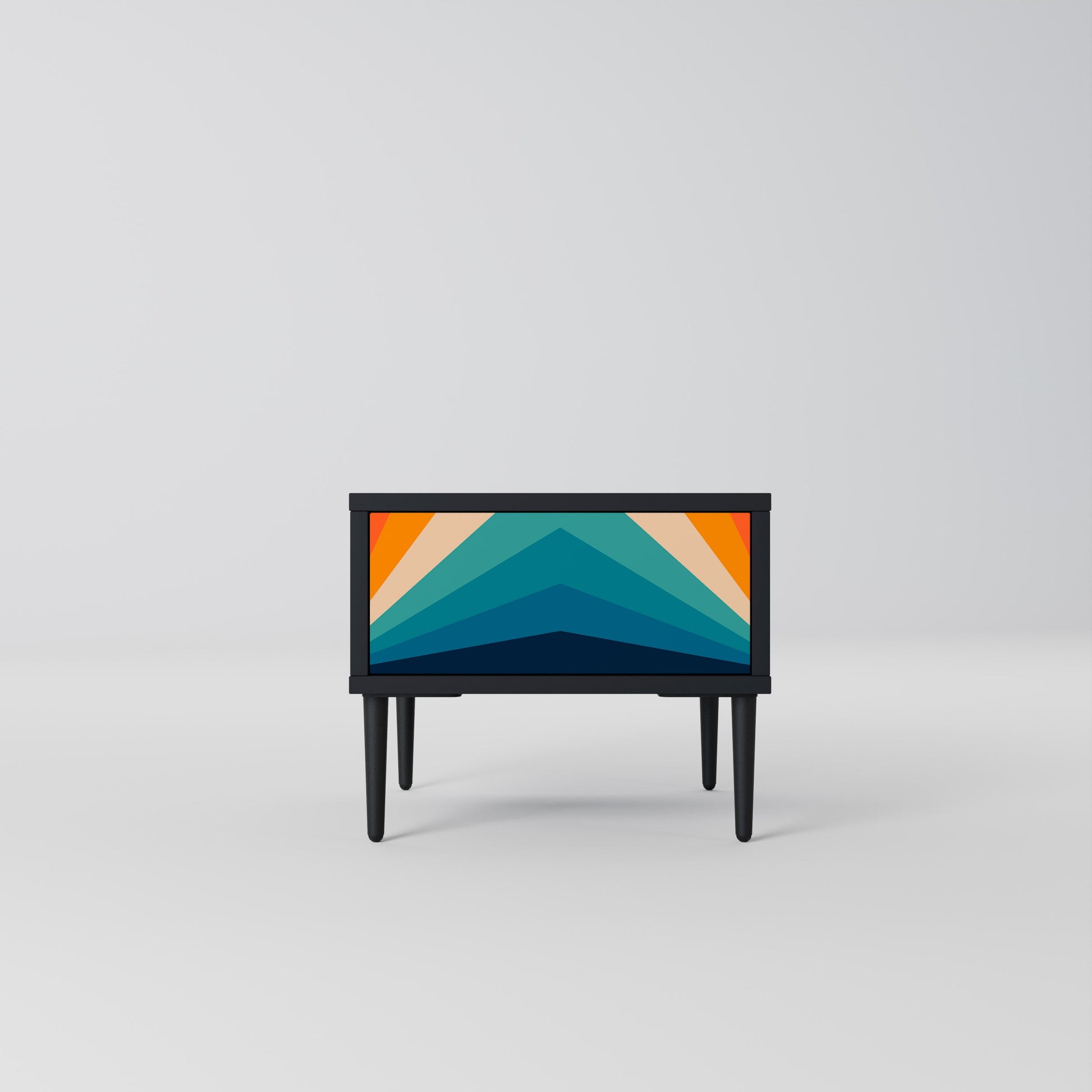 Table de chevet PRISM CONCUSSION en finition noire