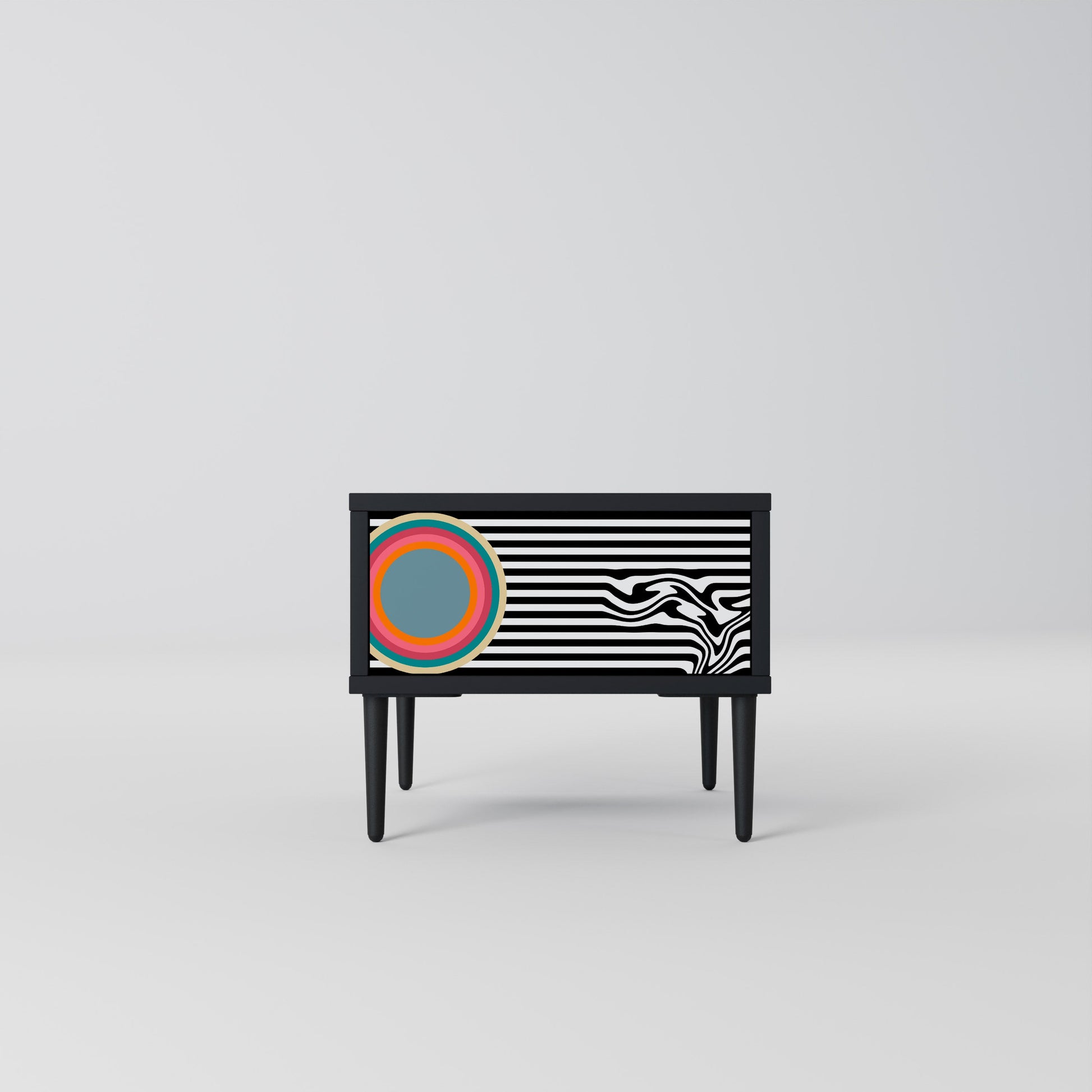 Table de chevet SPECTRA SHOWCASE en finition noire