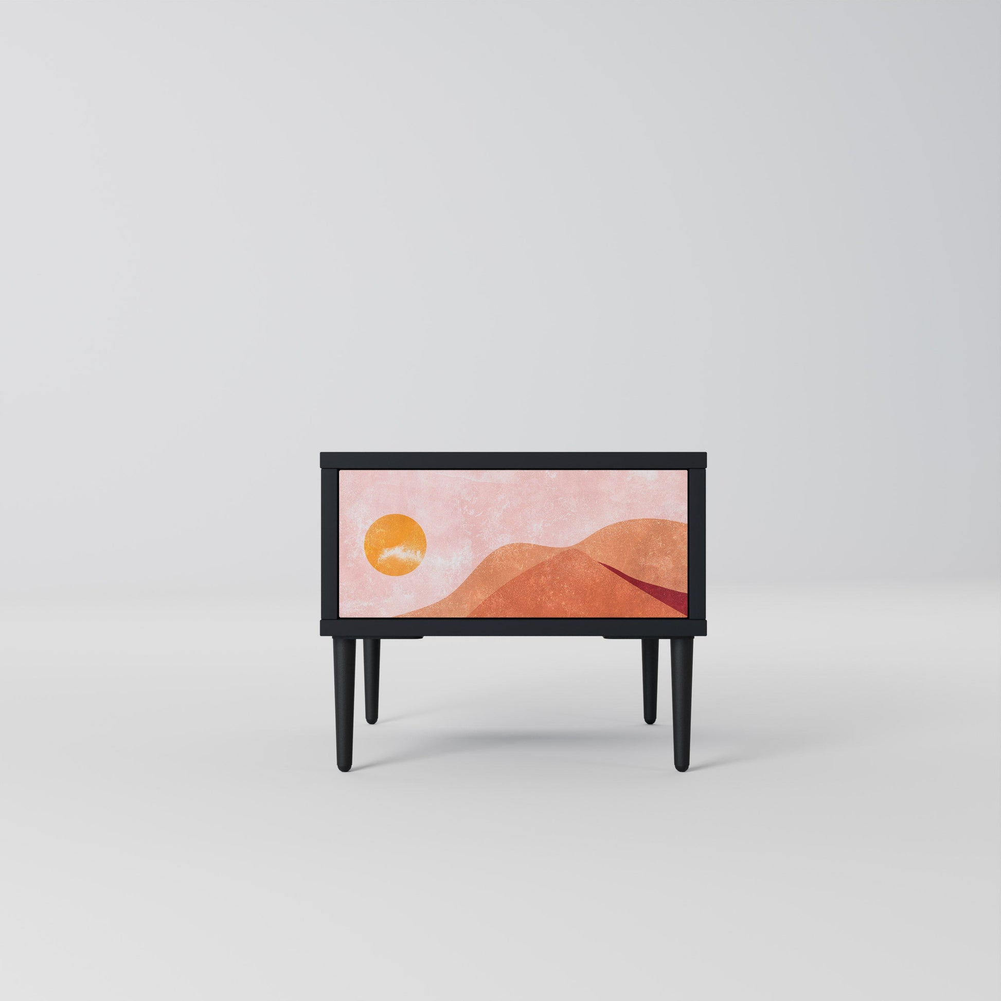 Table de chevet LUMINOUS SUNLIGHT en finition noire