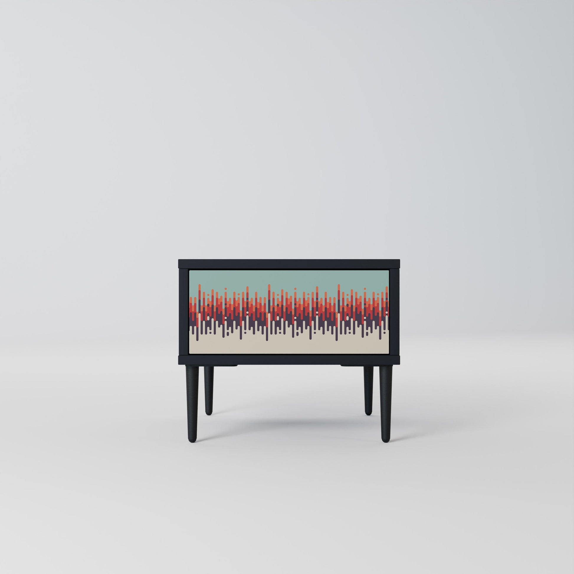 Table de chevet CHROMA CONTOURS en finition noire