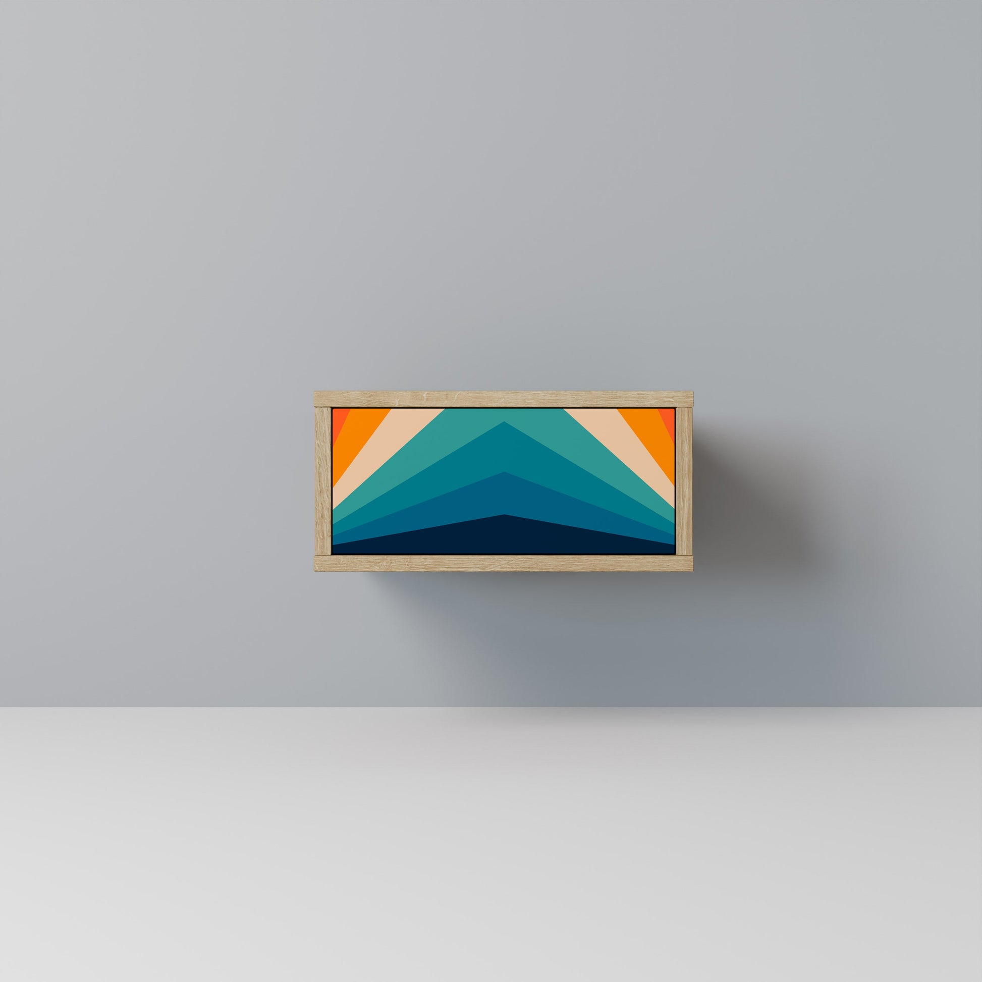Table de chevet PRISM CONCUSSION effet chêne