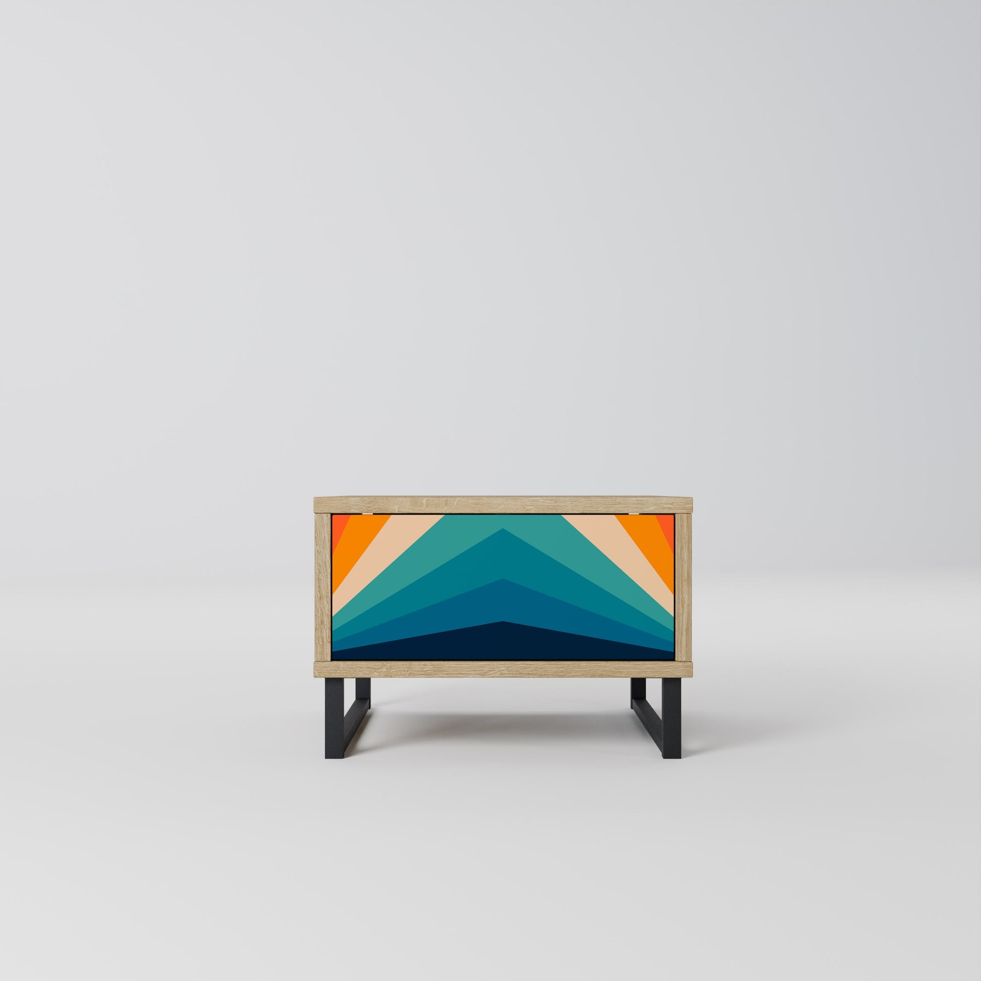 Table de chevet PRISM CONCUSSION effet chêne