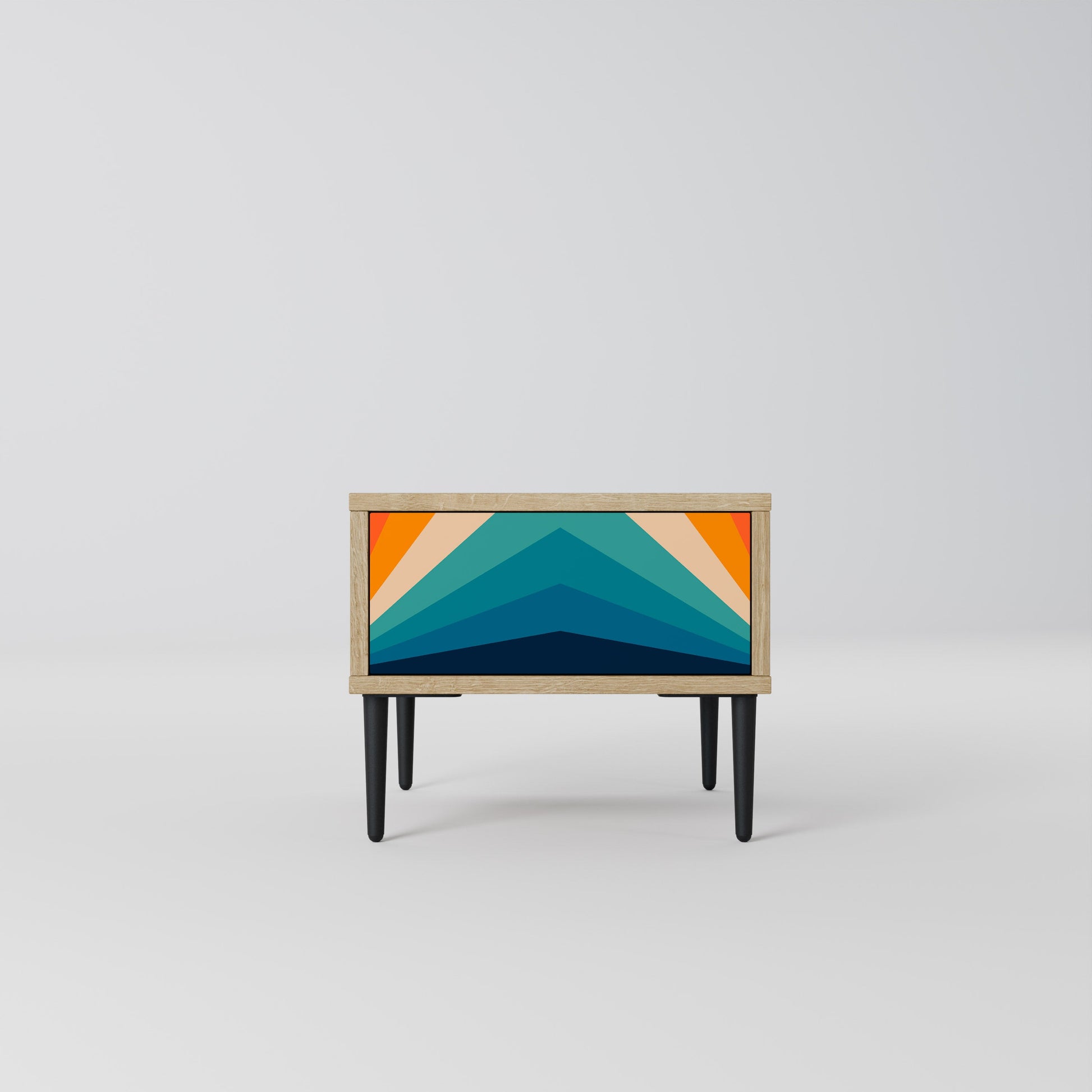Table de chevet PRISM CONCUSSION effet chêne