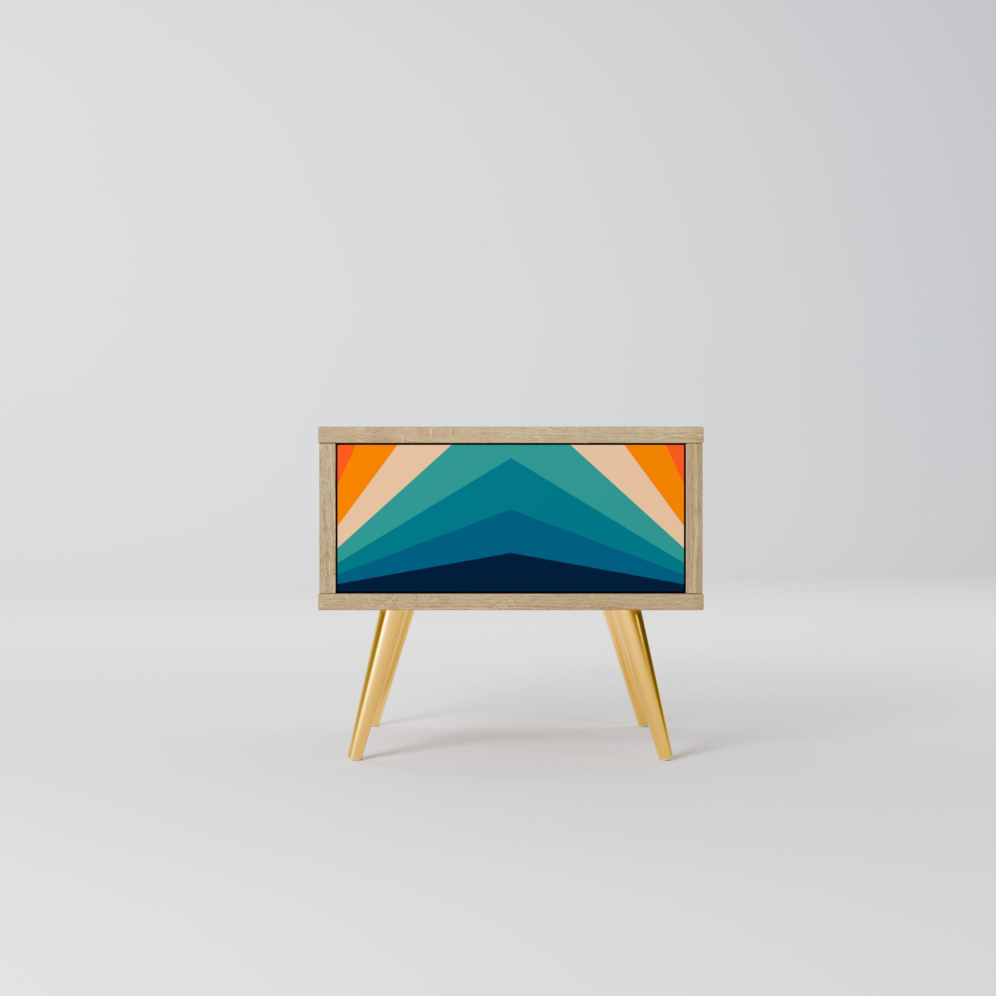 Table de chevet PRISM CONCUSSION effet chêne