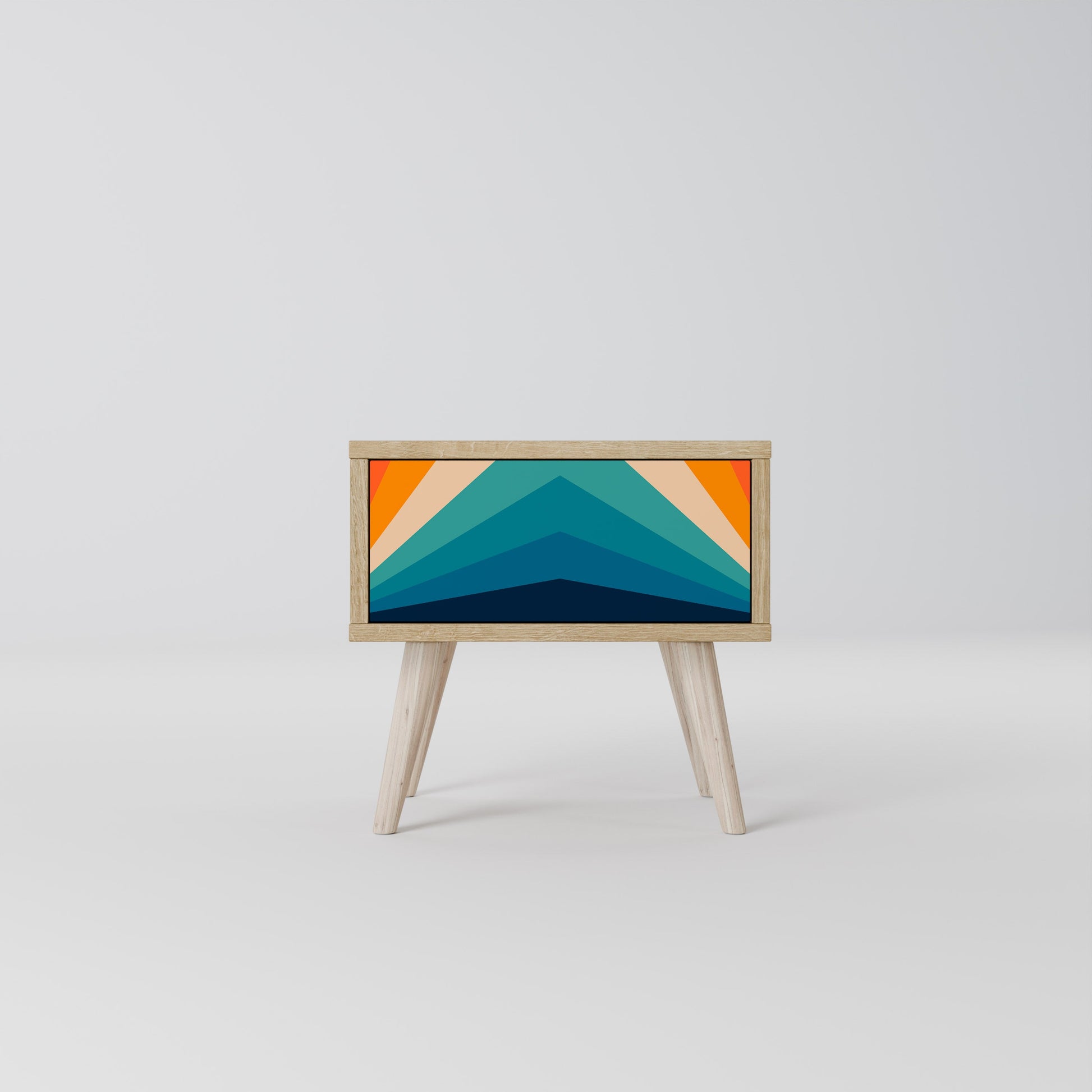 Table de chevet PRISM CONCUSSION effet chêne