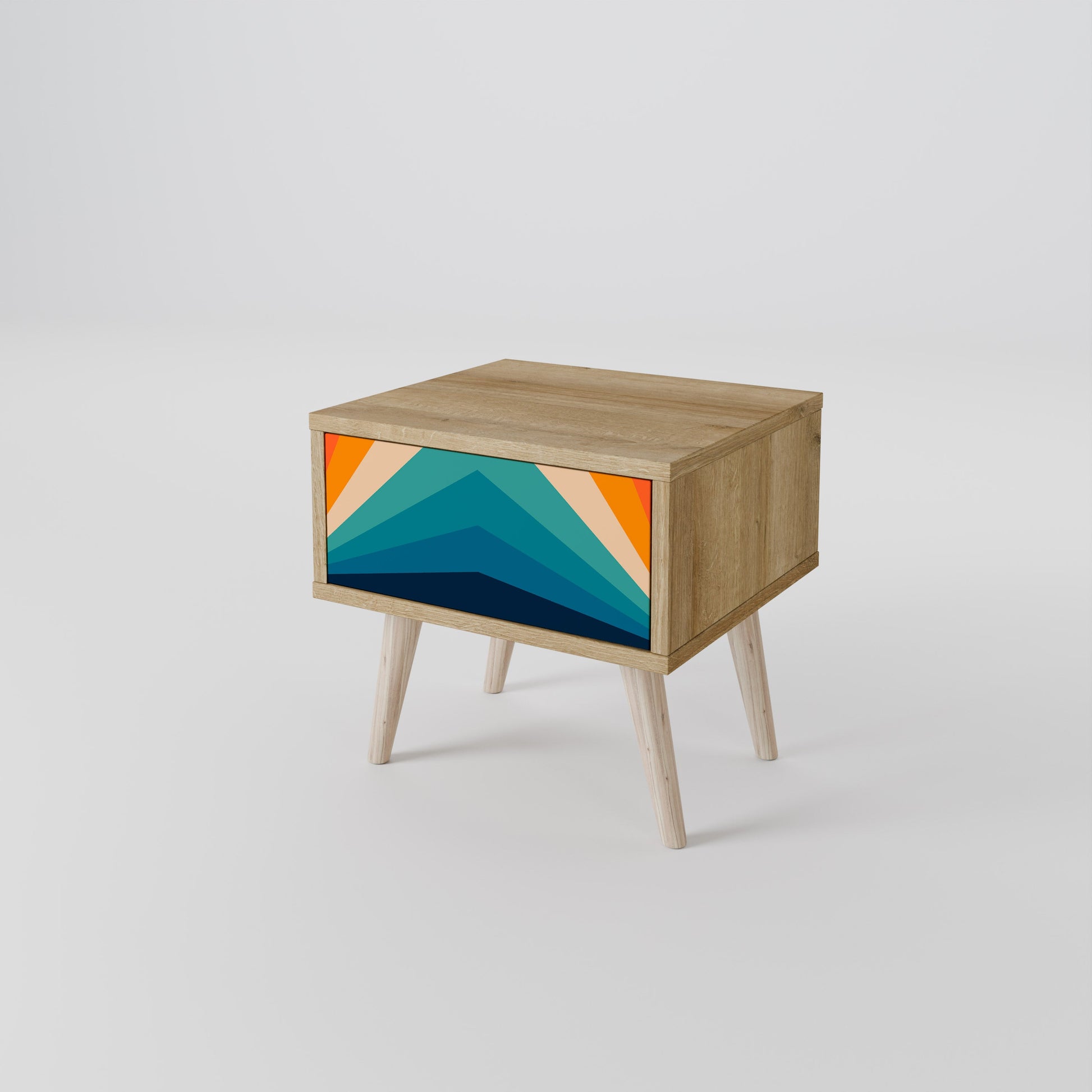 Table de chevet PRISM CONCUSSION effet chêne