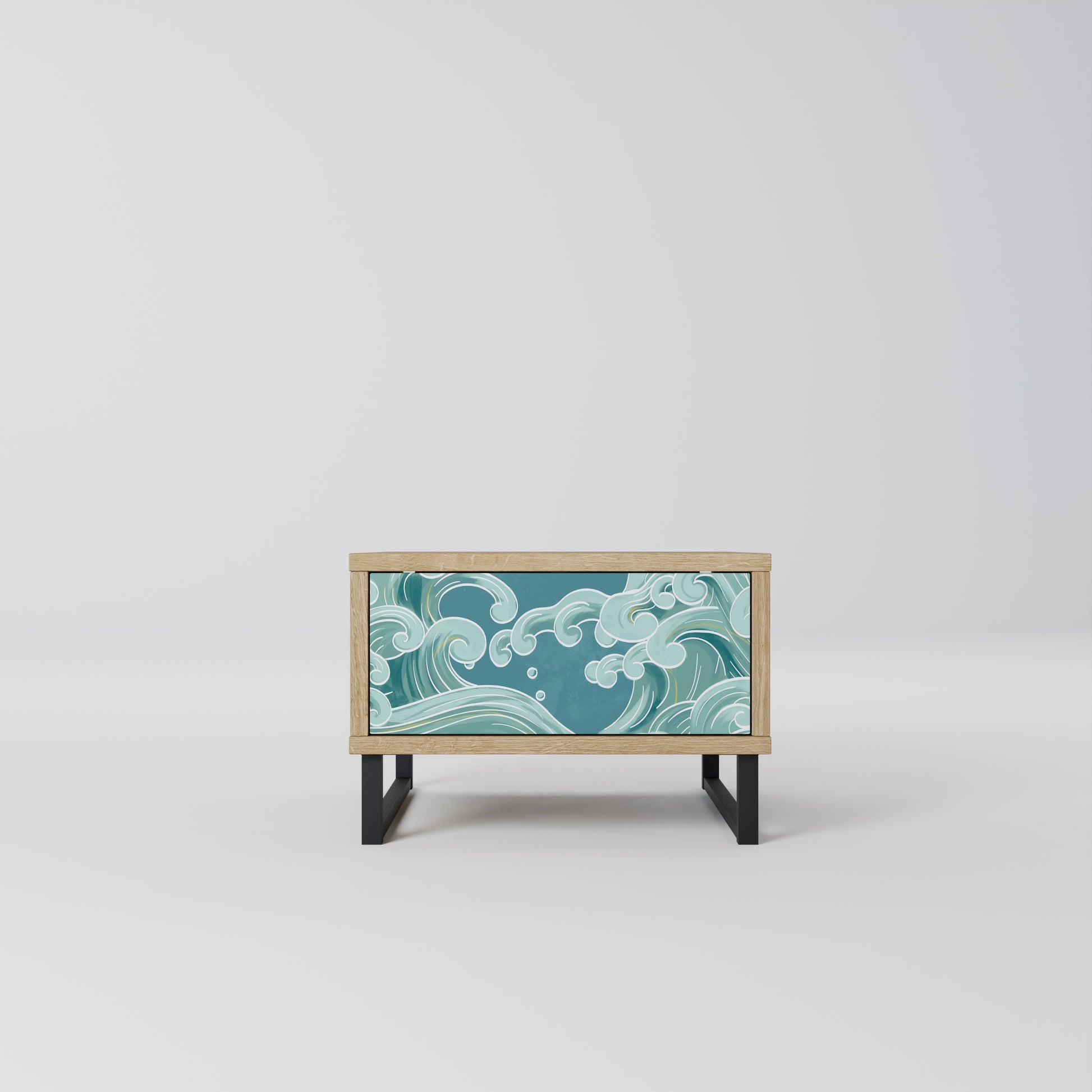 Table de chevet ASIAN SWAY effet chêne