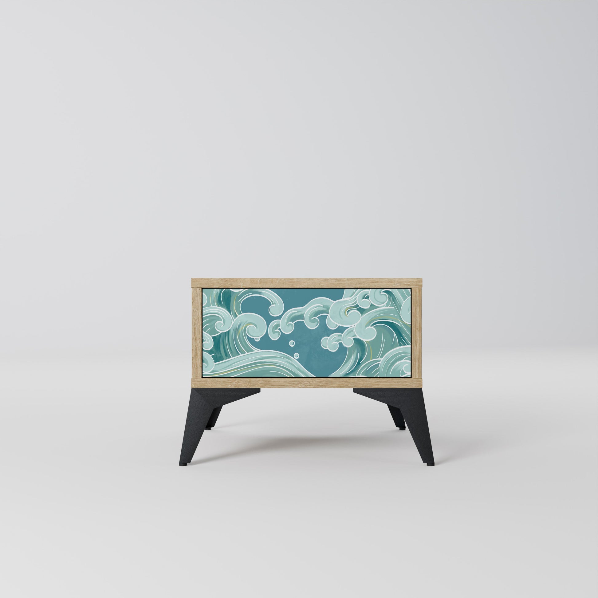 Table de chevet ASIAN SWAY effet chêne
