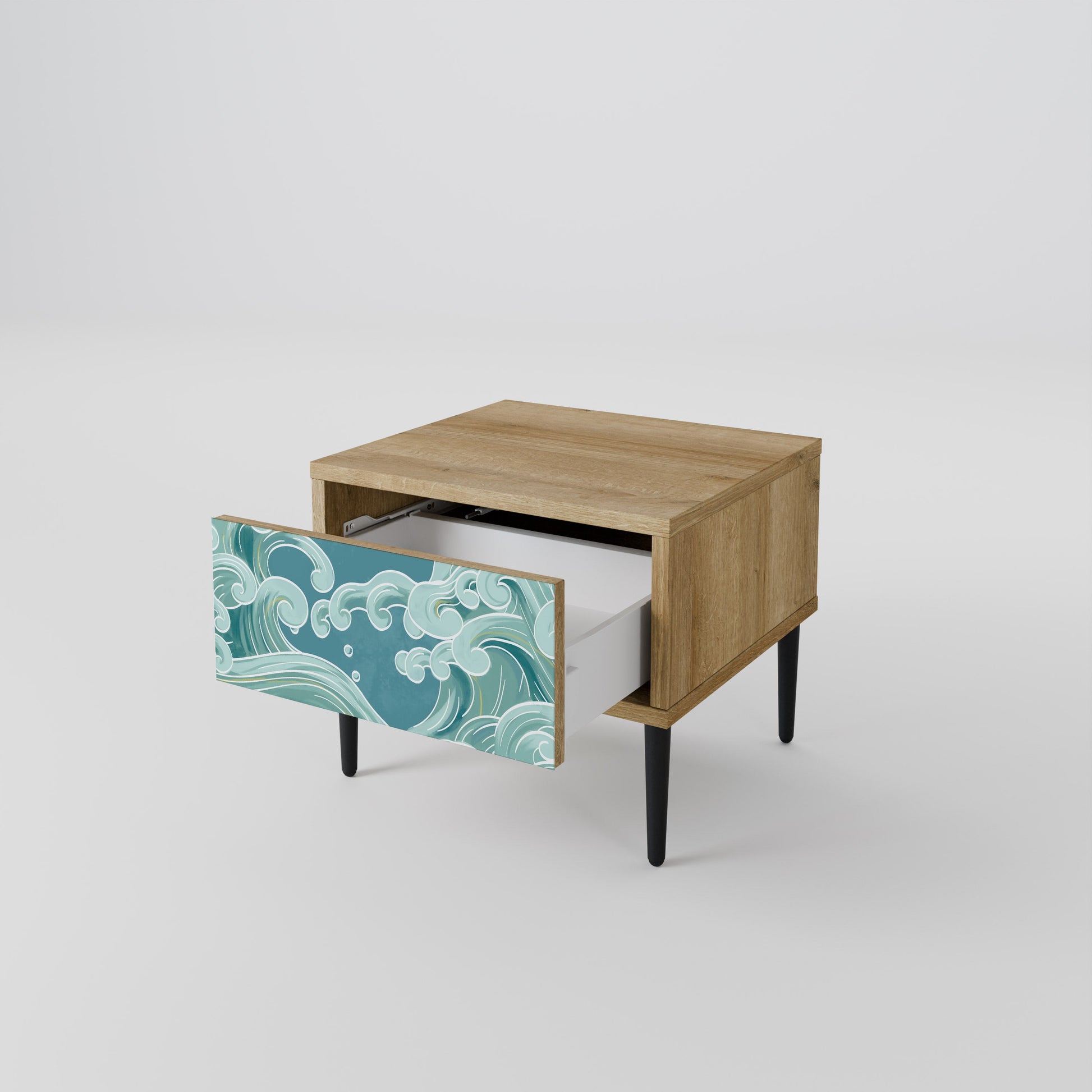 Table de chevet ASIAN SWAY effet chêne