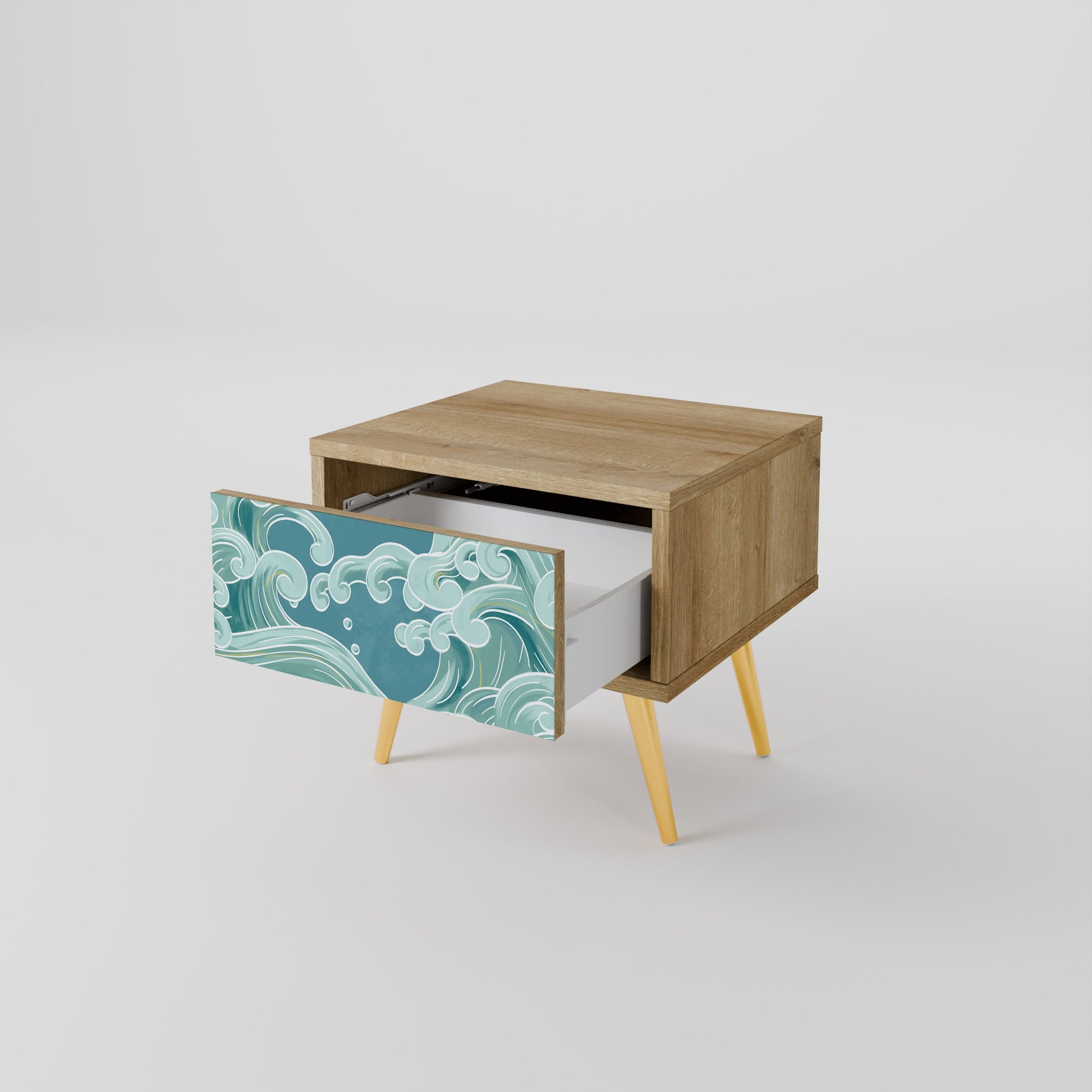 Table de chevet ASIAN SWAY effet chêne