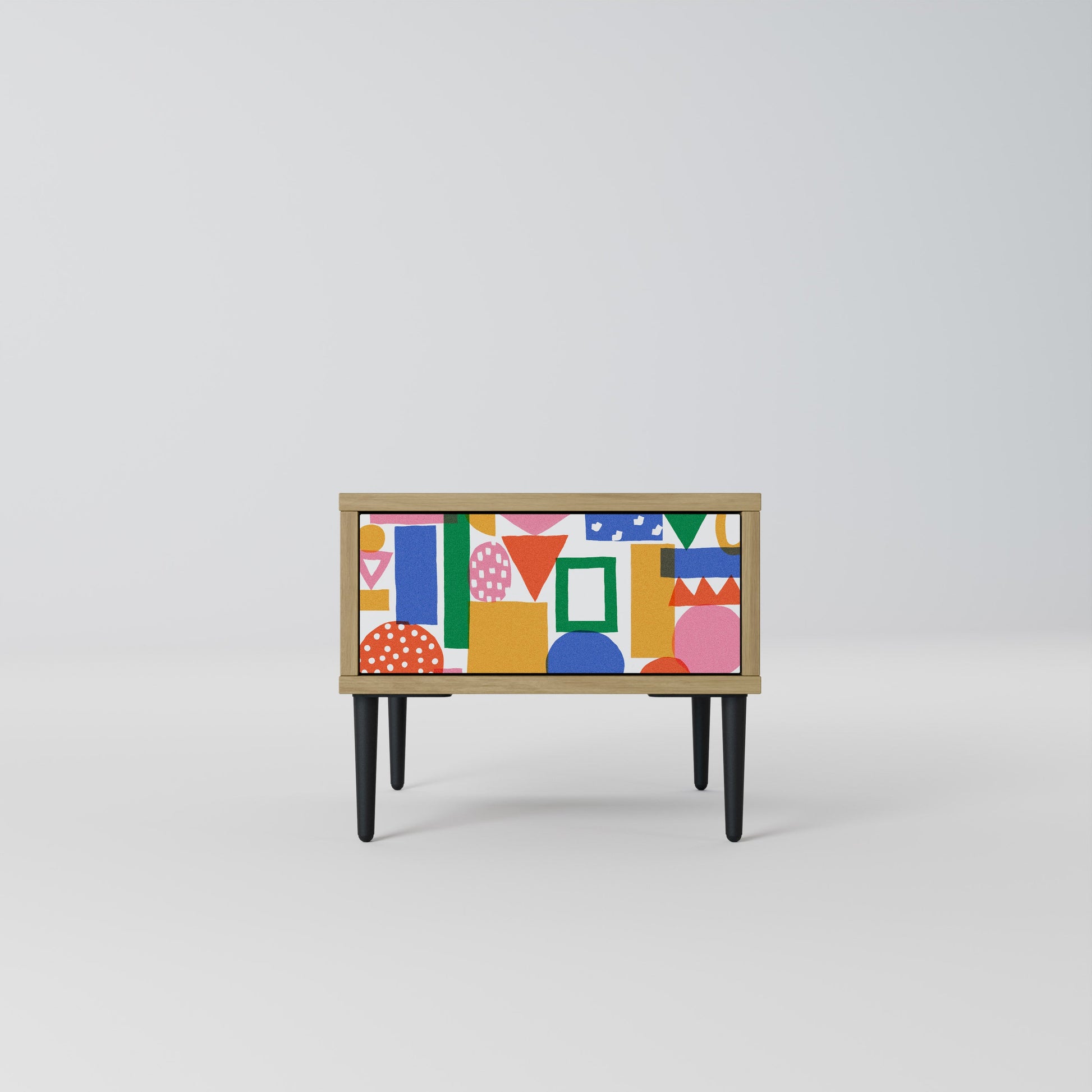 Table de chevet GEOMETRIC GLIMMER effet chêne