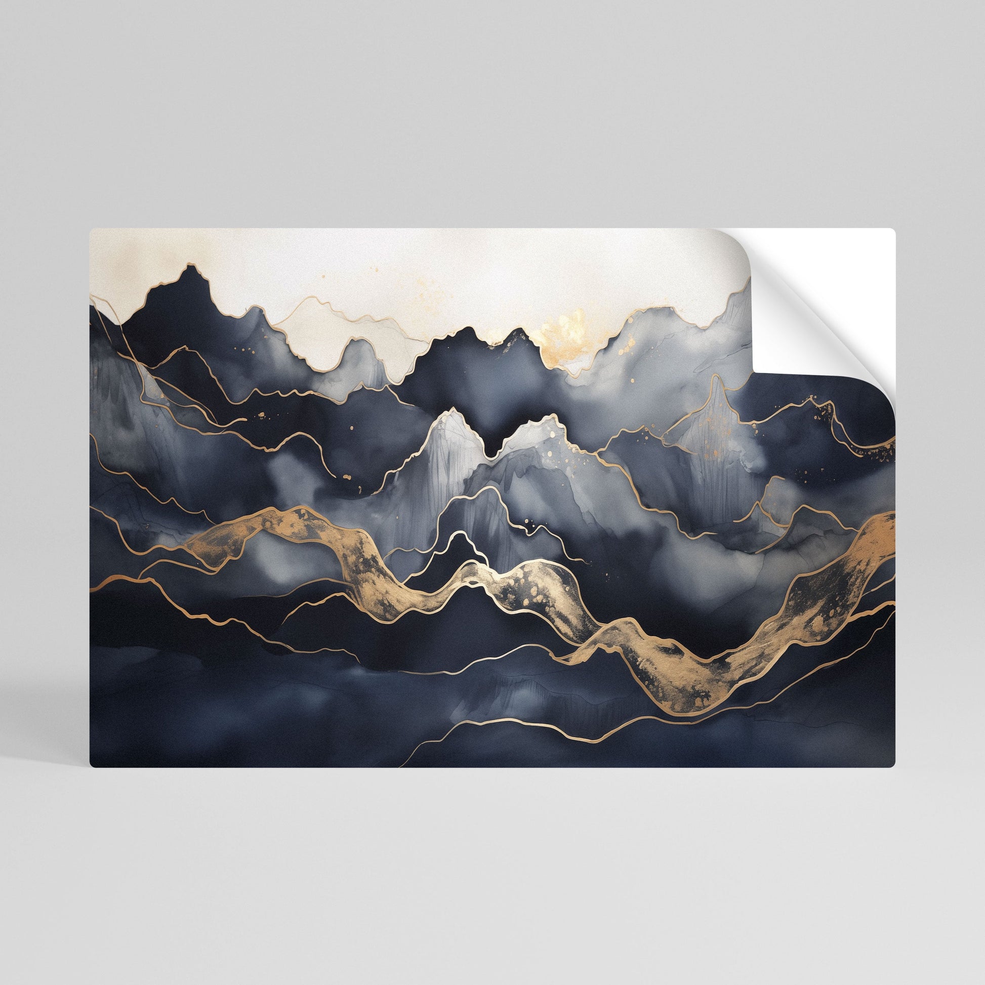 Affiche horizontale autocollante GOLDEN ALPINE BLISS