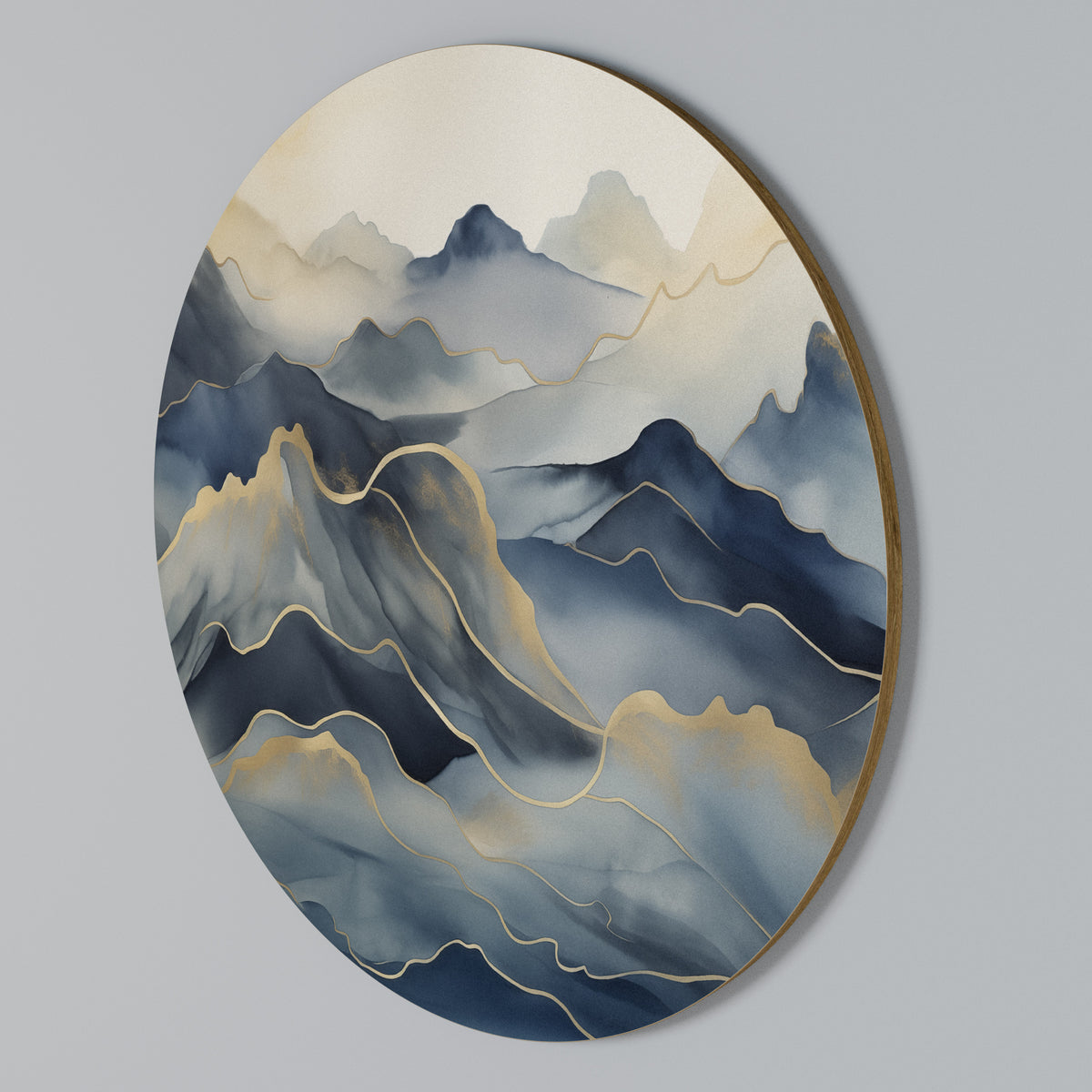 Round Wall Art – GOLDEN MOUNTAIN FOG