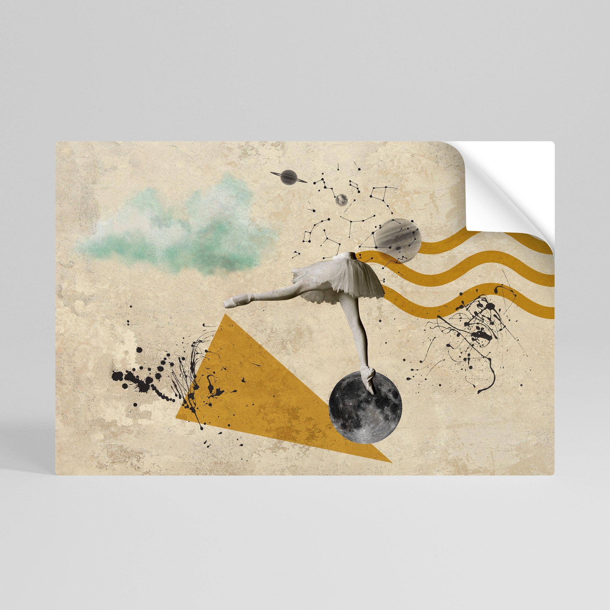 Affiche horizontale autocollante « FORMES DE BALLERINE »