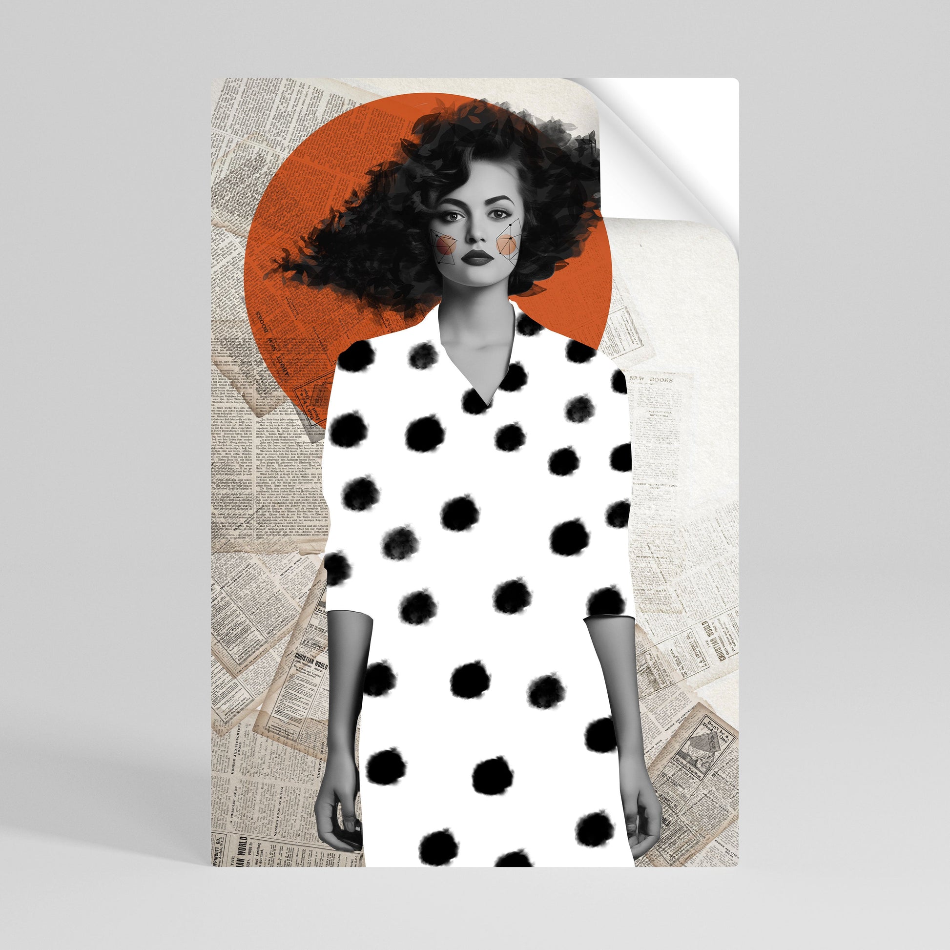 Affiche verticale autocollante CLASSIC COOL DOTS