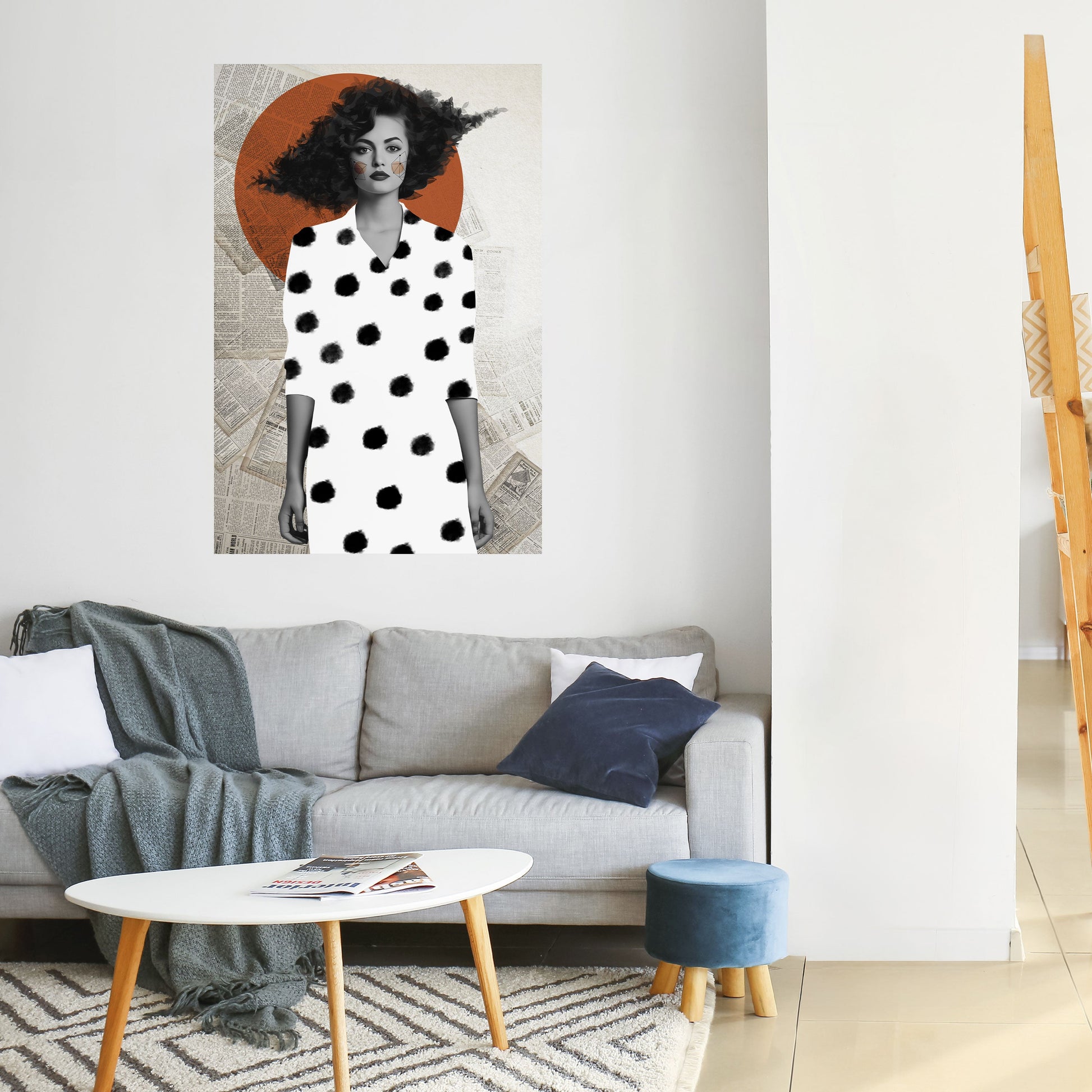 Affiche verticale autocollante CLASSIC COOL DOTS
