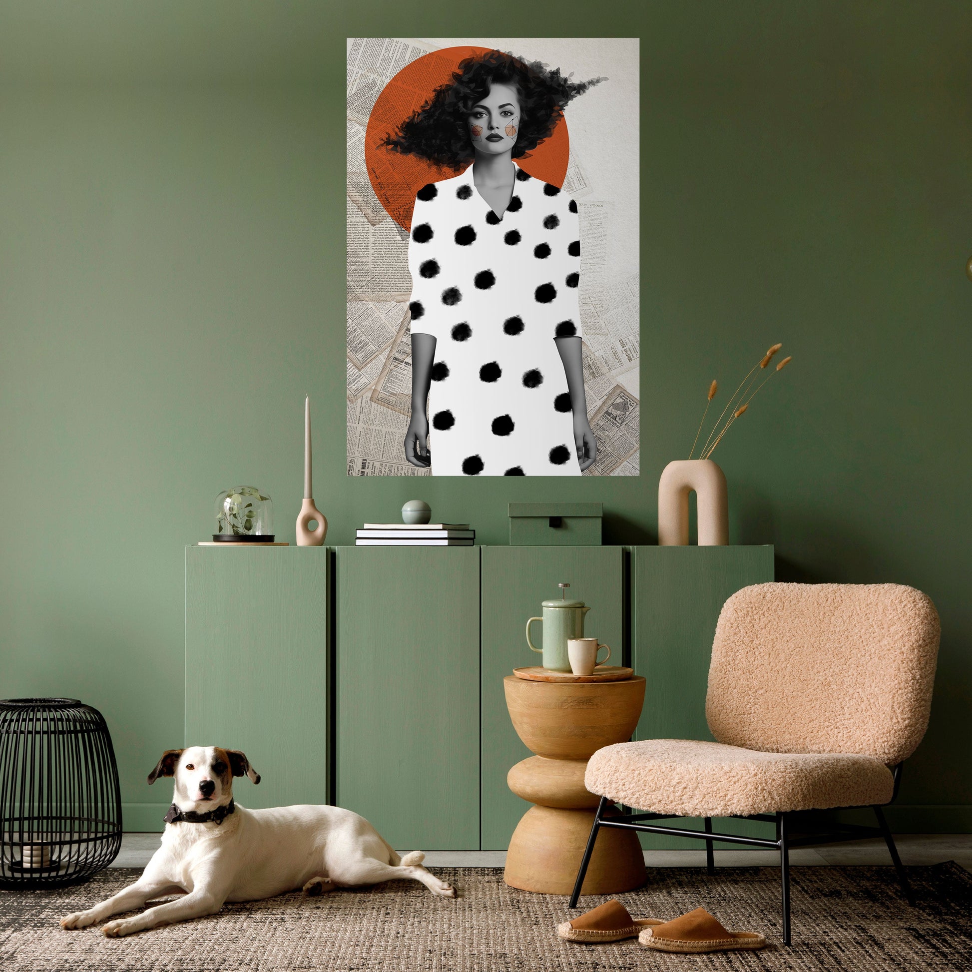 Affiche verticale autocollante CLASSIC COOL DOTS