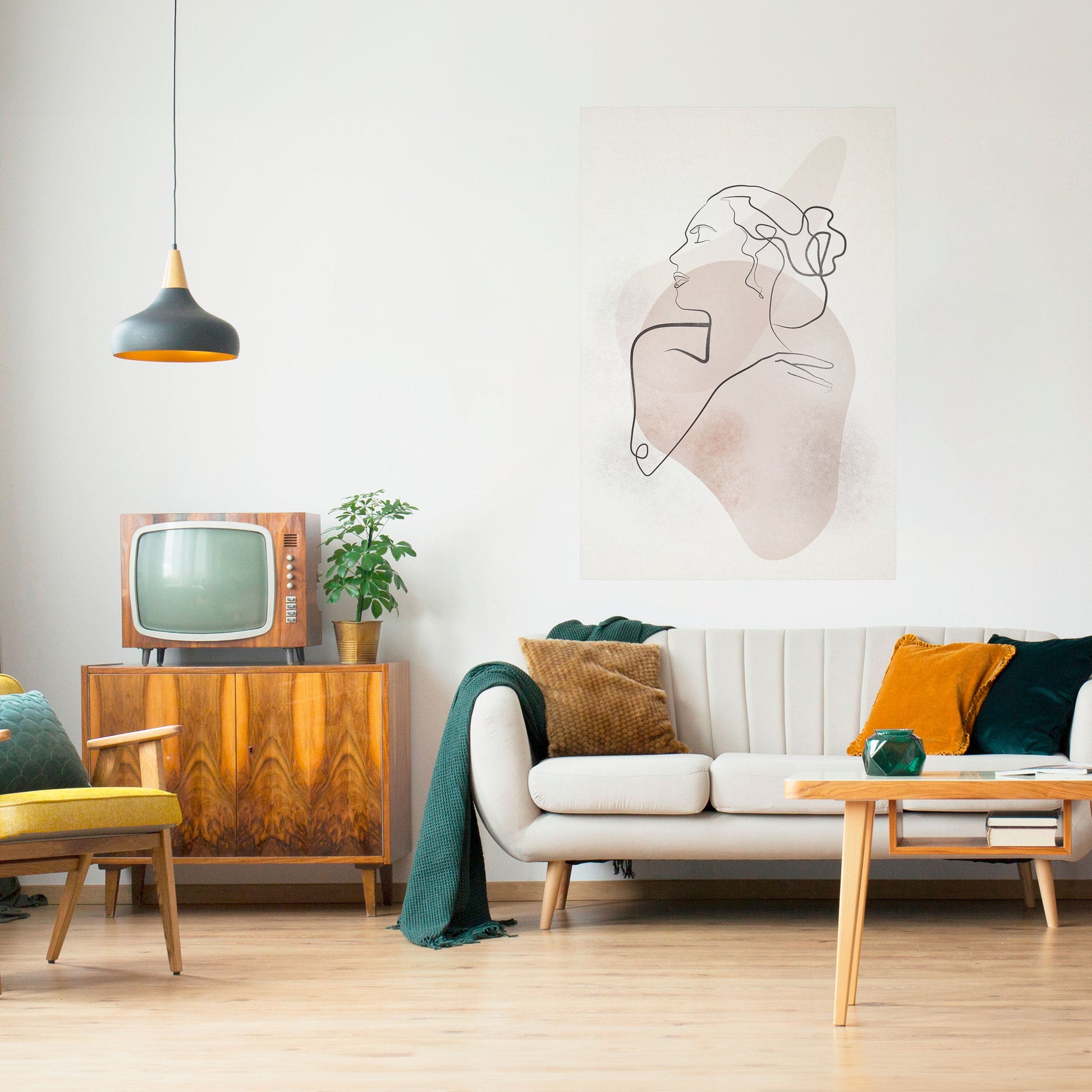 Affiche verticale autocollante « LIGNES GRACIEUSES »