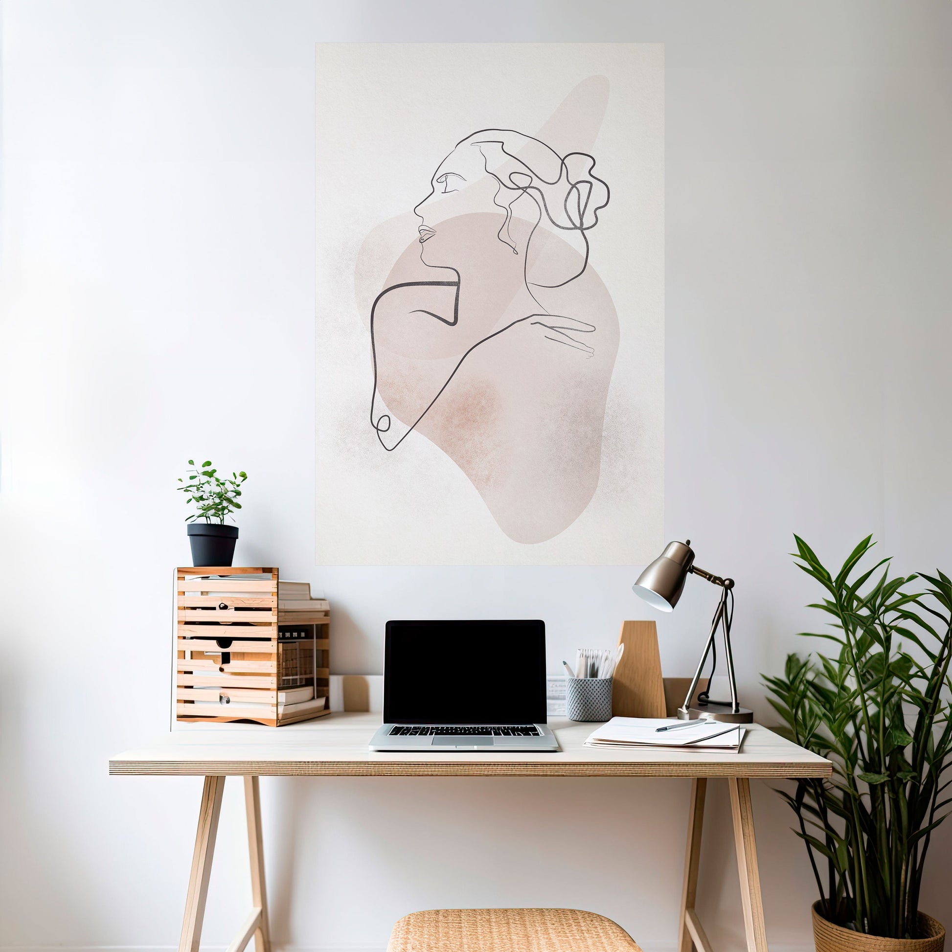 Affiche verticale autocollante « LIGNES GRACIEUSES »