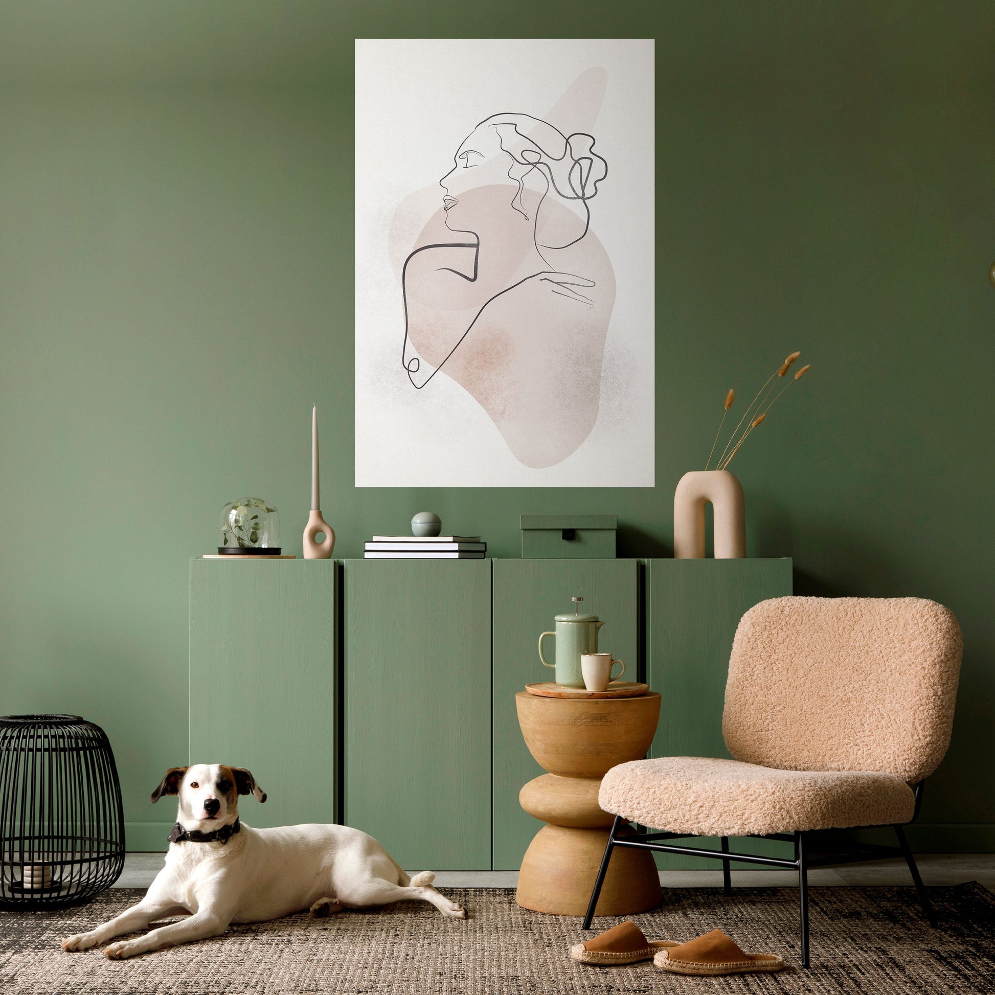 Affiche verticale autocollante « LIGNES GRACIEUSES »