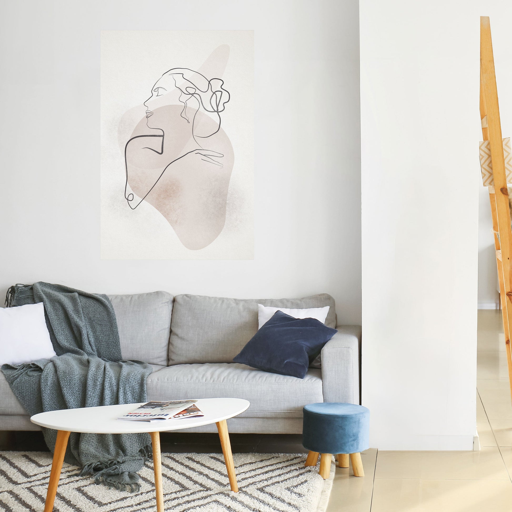 Affiche verticale autocollante « LIGNES GRACIEUSES »